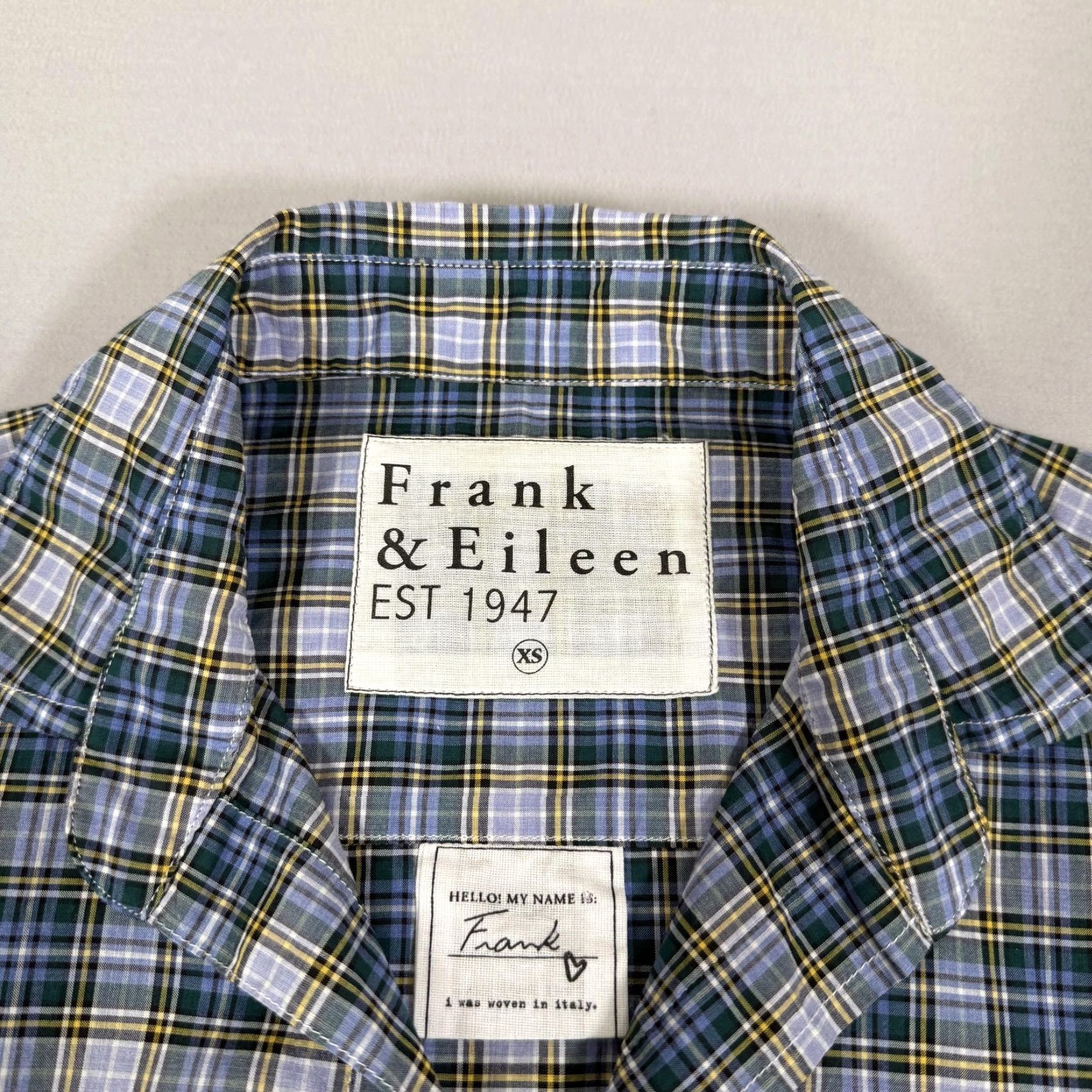 Frank & Eileen Frank & Eileen Shirt Women XS Blue Plaid Button-Up 100% Cotton Italy Classic Preppy Womens Size XS / US 0-2 / IT 36-38 - 7 Thumbnail