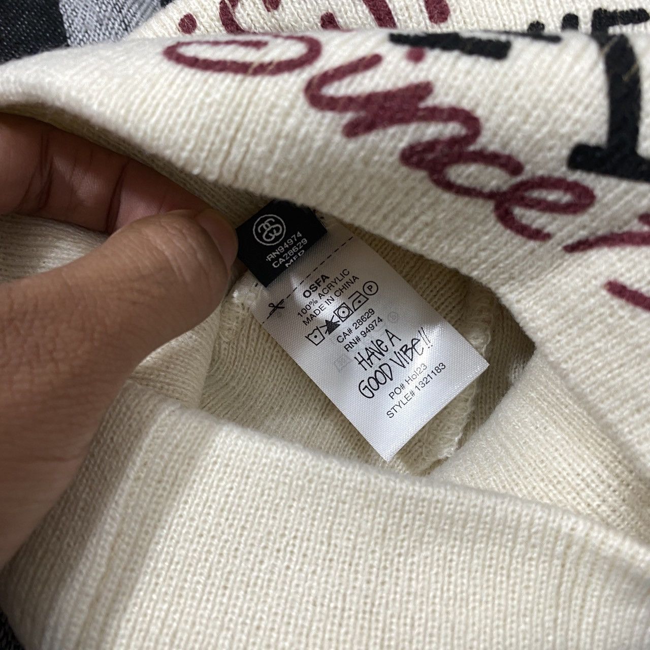 Stussy STUSSY WORKGEAR SKULLCAP BEANIE HAT • BONE Size ONE SIZE - 6 Thumbnail
