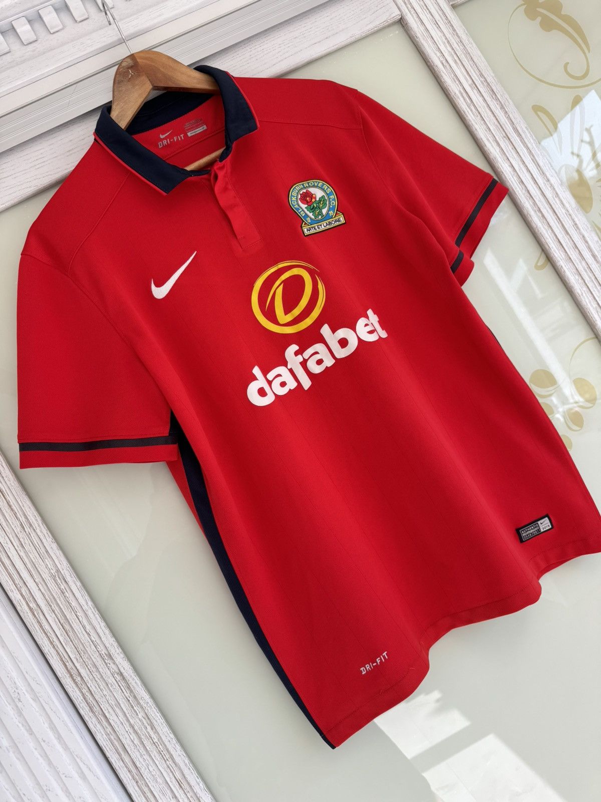 Nike Blackburn Rovers 2015-2016 Away Soccer Jersey Football Kit Size US L / EU 52-54 / 3 - 4 Thumbnail