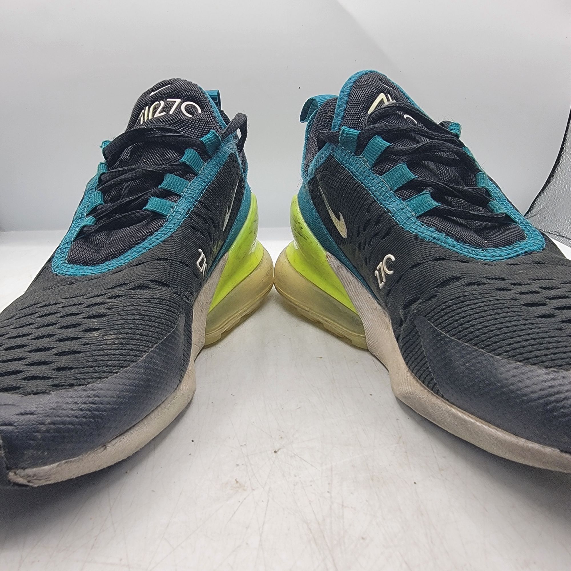 Nike Nike Air Max 270 GS Kids 5.5Y Black White Bright Spruce Snea Size US 7 / IT 37 - 3 Thumbnail