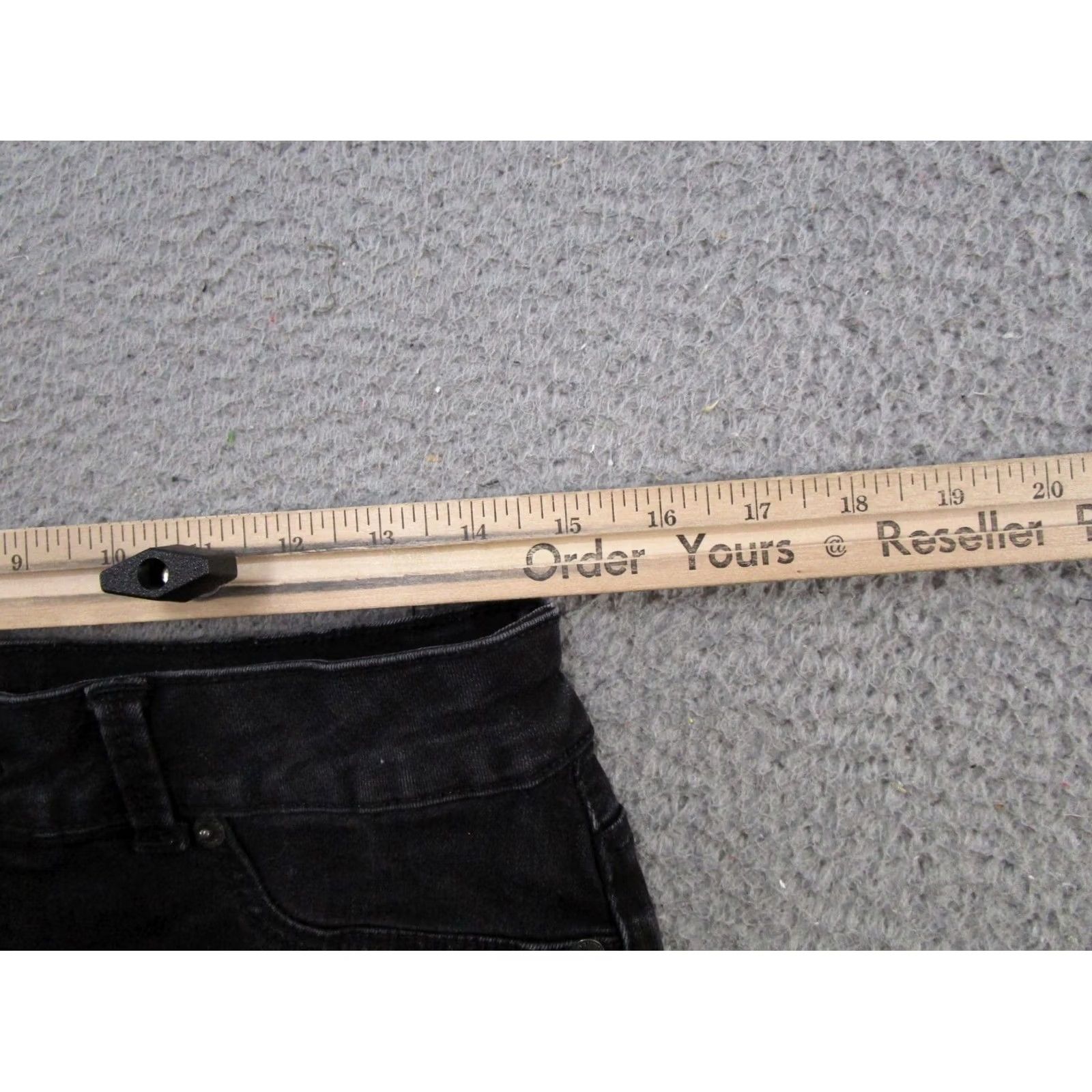 Vintage Maurices Black Denim Skinny Jeans Womens Size M Reg Stretch Mid Rise 5-Pocket Design Denim Shirt? Size 32" / US 10 / IT 46 - 6 Thumbnail