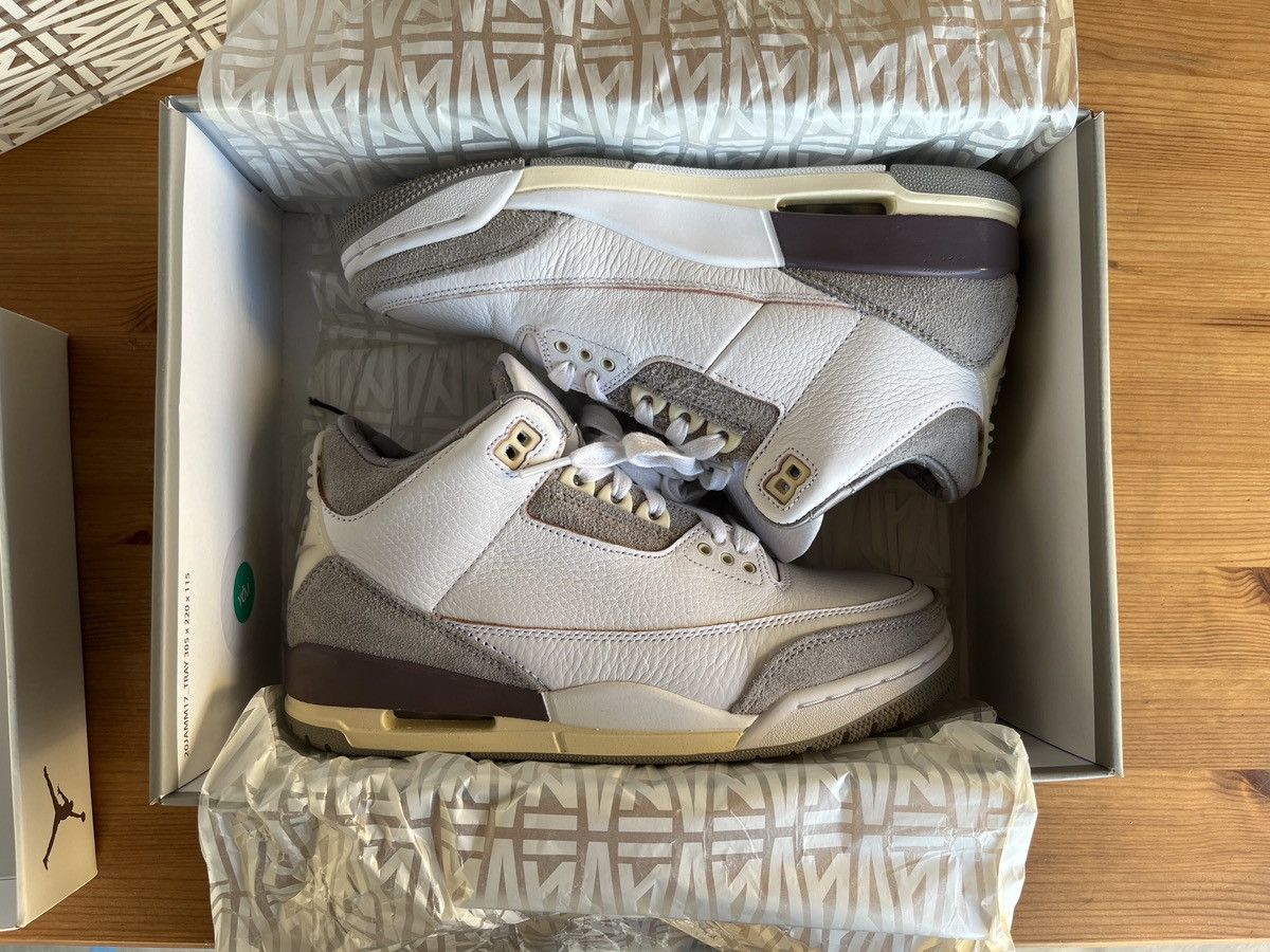image of A Ma Maniere Wmns Air Jordan 3 Retro Sp Shoes in White, Women's (Size 7)
