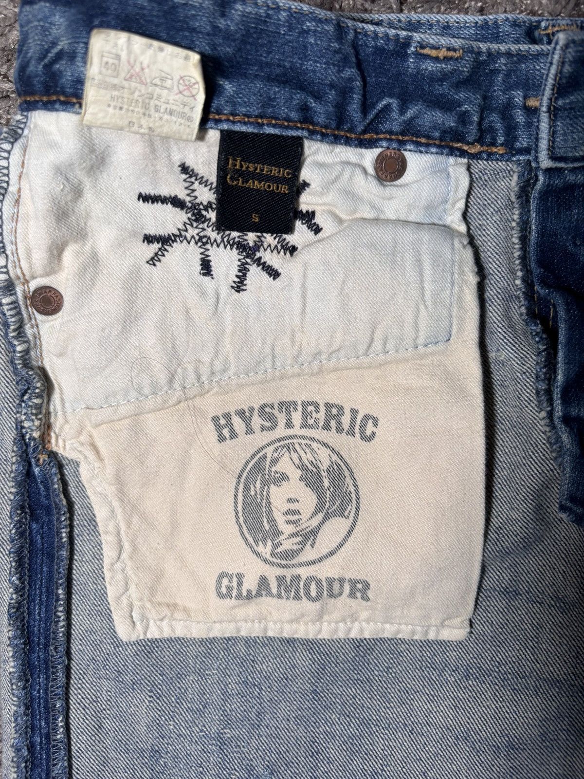 Hysteric Glamour Vintage Hysteric Glamour Bear Graphic Denim Mini Skirt Size Size 25" / US 0 / IT 36 - 7 Thumbnail