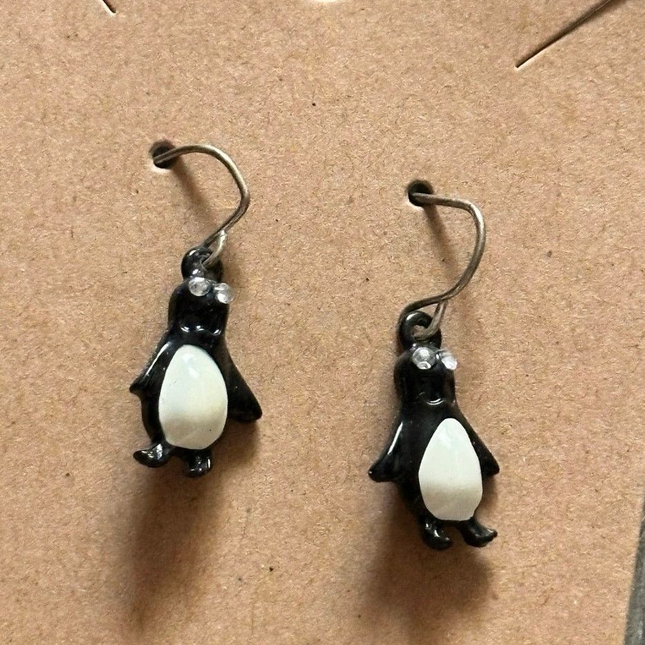 Other black penguin dangly earrings Size ONE SIZE - 2 Thumbnail