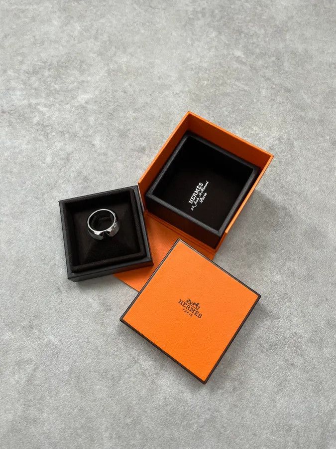Hermes Hermès Silver Sac à Dépêches Ring Size ONE SIZE - 3 Thumbnail