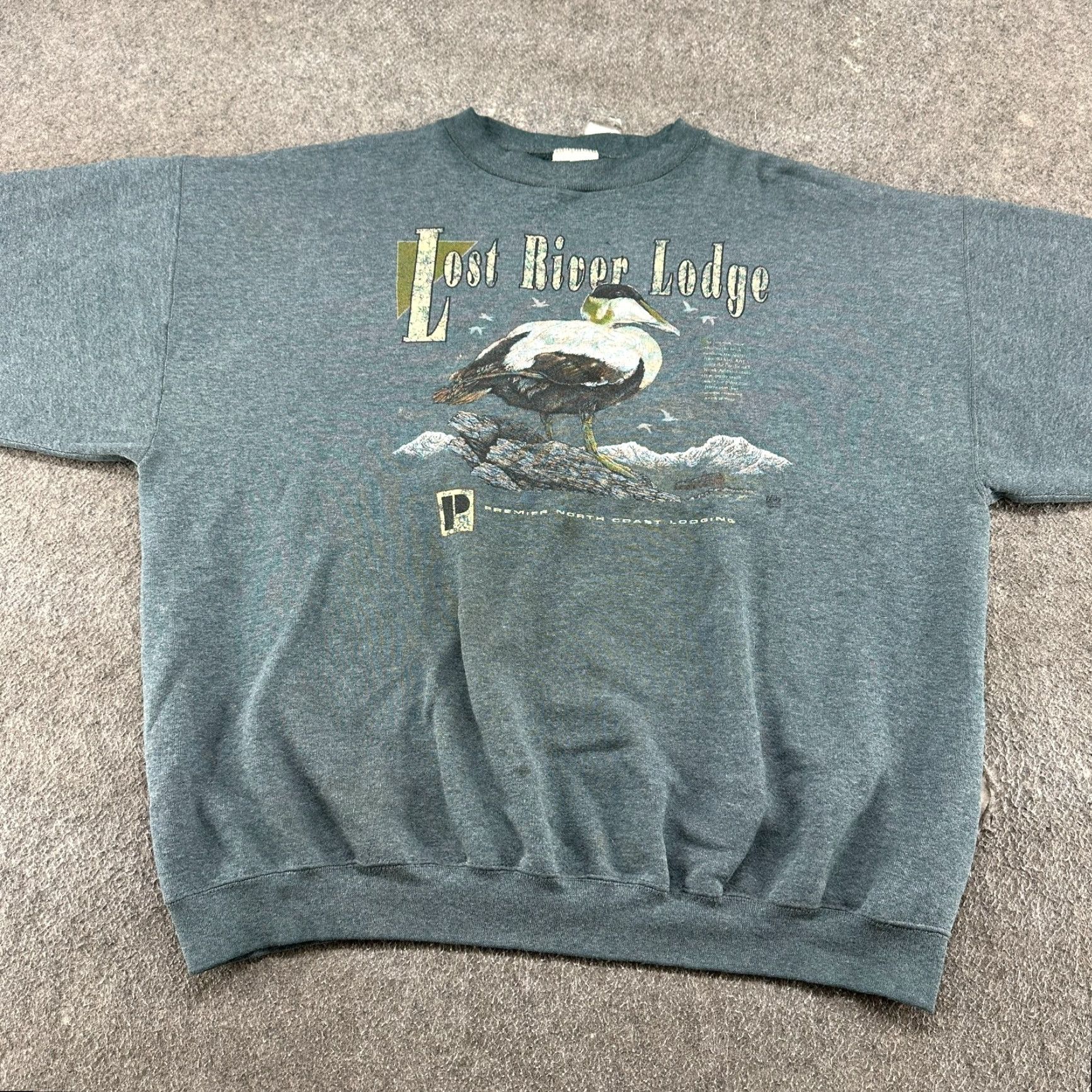 Tultex VINTAGE Tultex Sweatshirt Men 2XL Blue Pullover Crew Neck 90s Distressed Logo 1/2 Zip 1/4 Zip Fleece Cotton Regular Winter Fall Spring Size US XXL / EU 58 / 5 - 2 Thumbnail