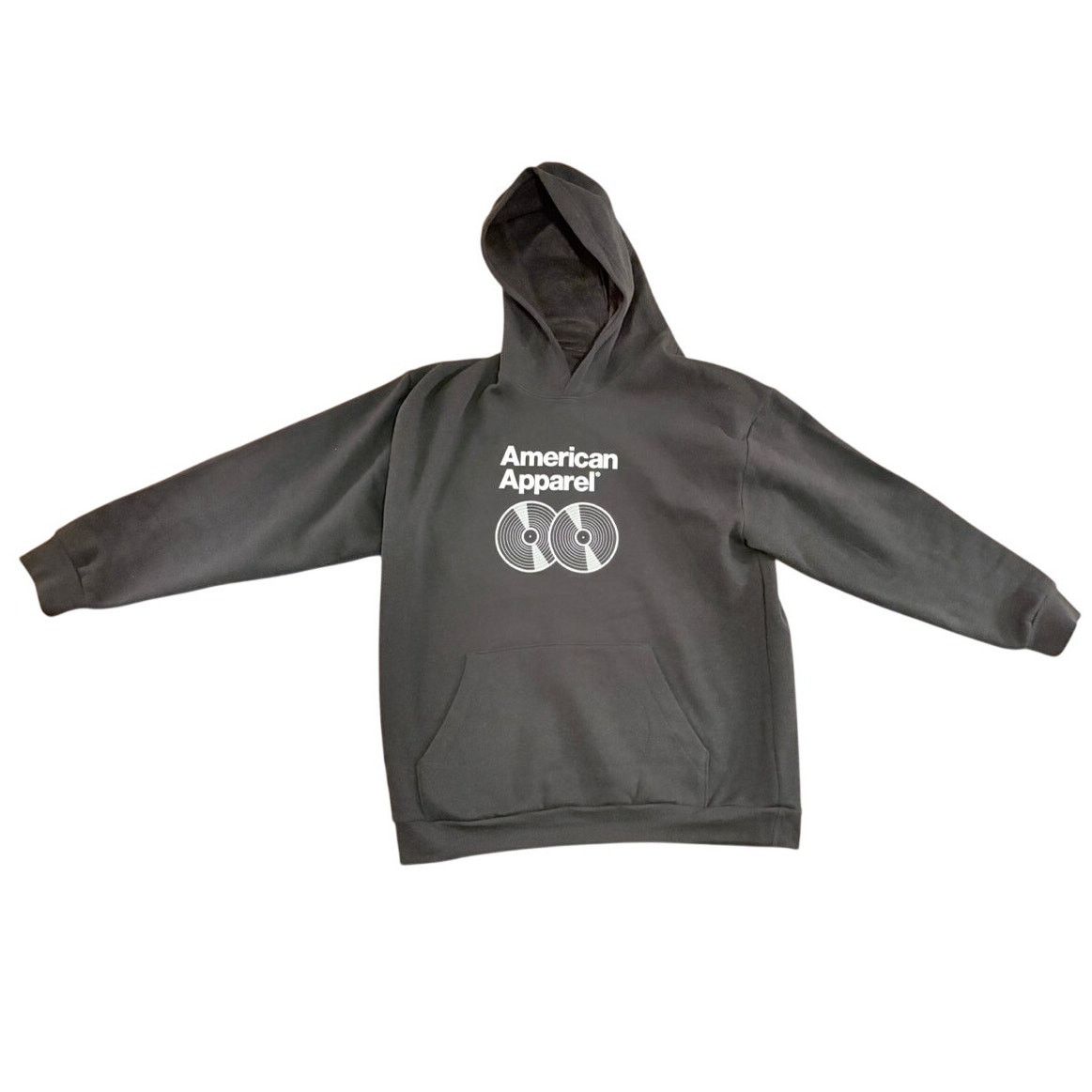 American Apparel American Apparel Black Vinyl Graphic Fleece Hoodie Size US L / EU 52-54 / 3 - 1 Thumbnail