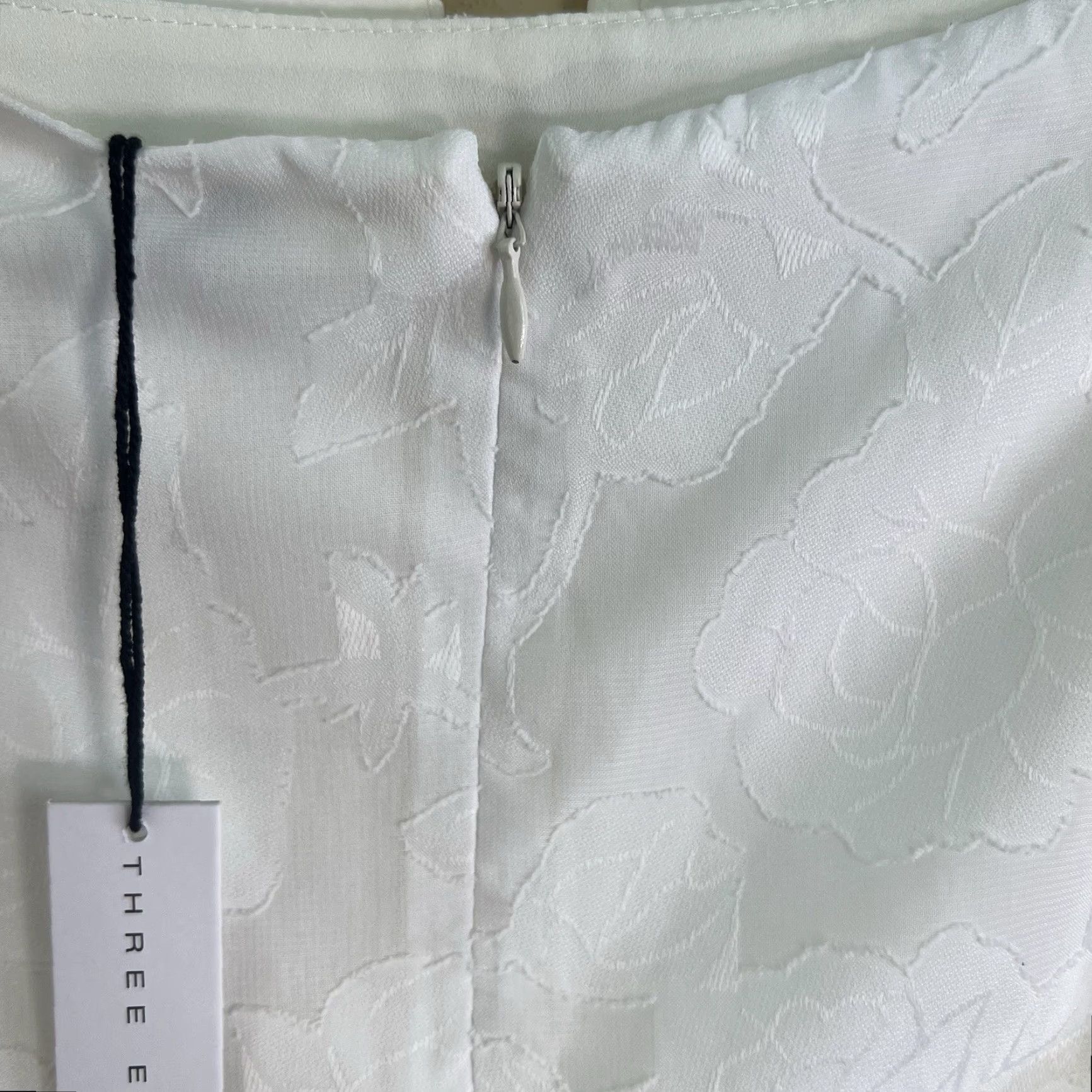 Vintage Three Eighty Two Skirt Womens XS Ivory Floral Ruffle A-Line Short Lightweight Lined NWT Fall Spring Workwear Party Wedding 27X17 MPN 27X17 USA Size 26" / US 2 / IT 38 - 5 Thumbnail