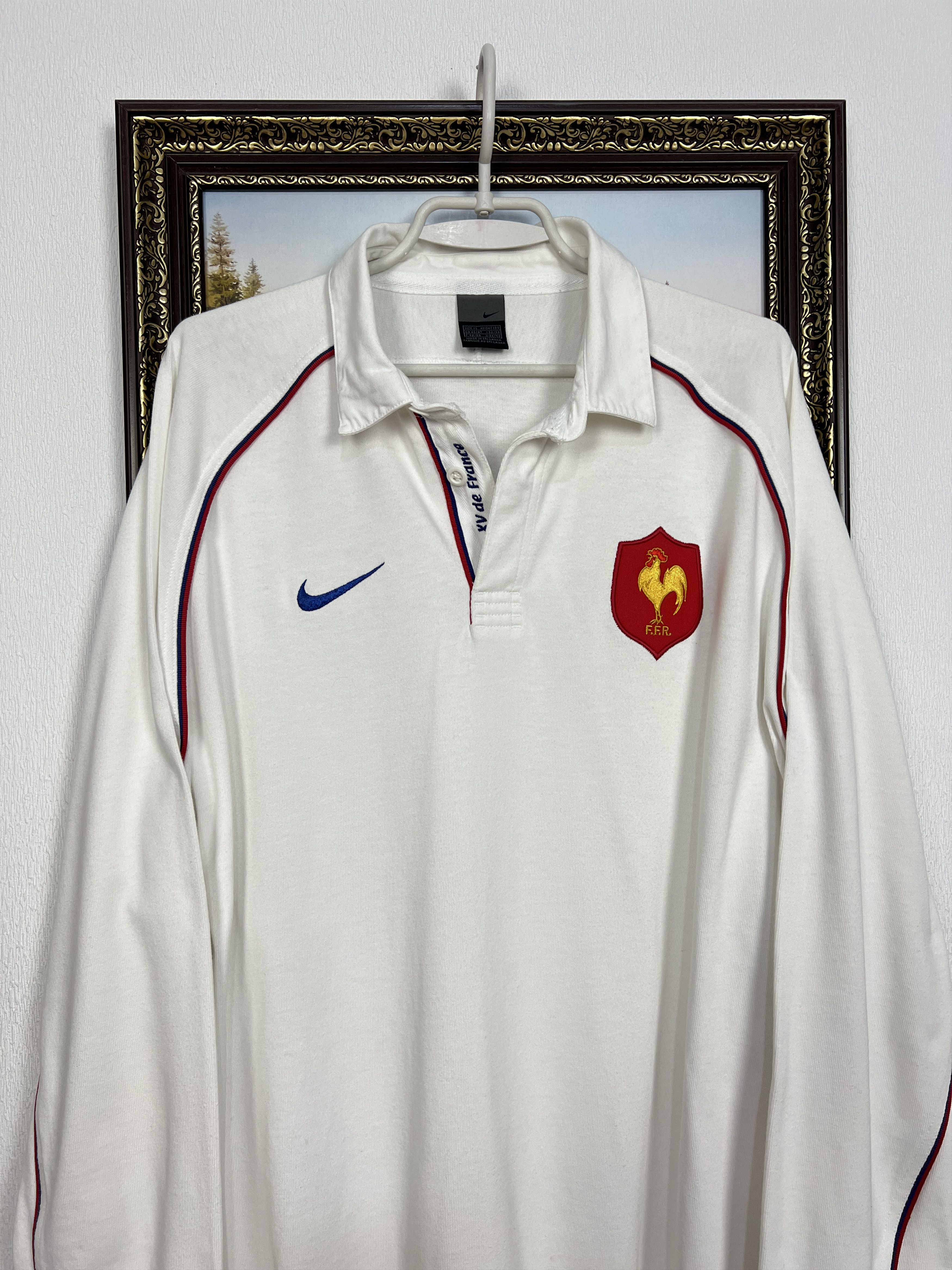 Nike Vintage 2000's France Rugby Union Long Sleeve Jersey Trikot Size US XL / EU 56 / 4 - 2 Thumbnail
