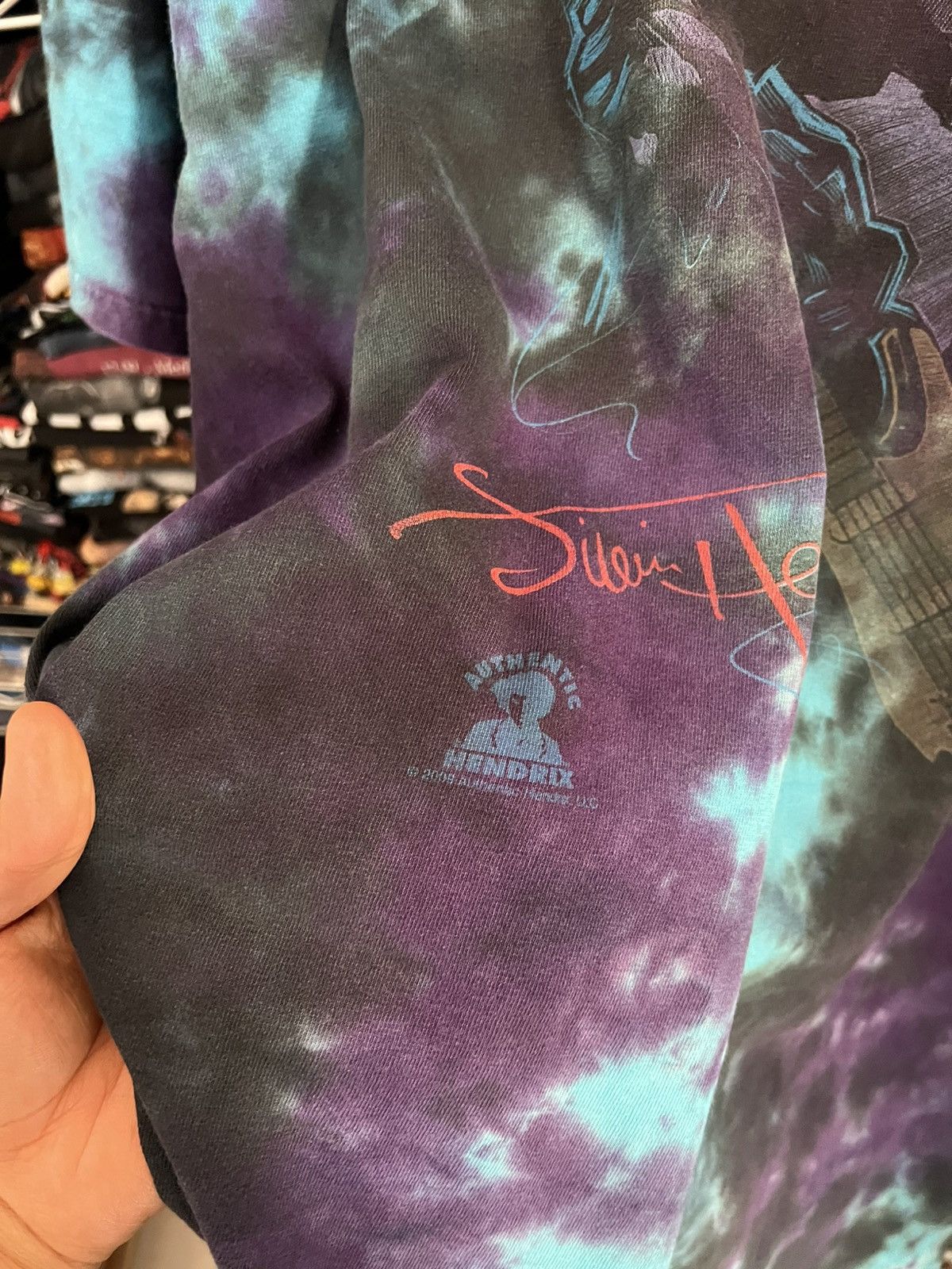 Band Tees 2009 Jimmi Hendrix Liquid Blue Tye Die Tee Size US XXL / EU 58 / 5 - 4 Thumbnail