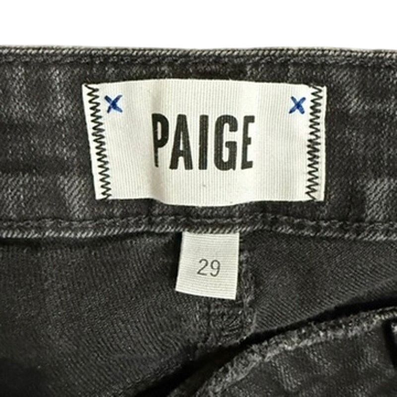 Paige Paige Indio Zip Mid Rise Ultra Skinny Washed Black, Size 29 Size 29" - 3 Thumbnail