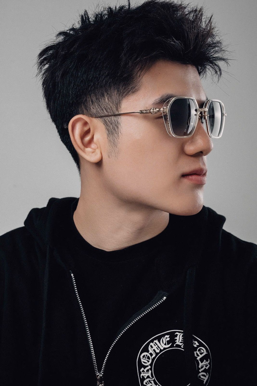 Chrome Hearts CHROME HEARTS DANGER ZONE CRYSTAL / GOLD PLATED SUNGLASSES Size ONE SIZE - 11 Thumbnail