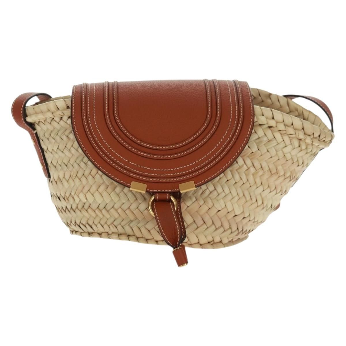 Chloe Chloe Marcie Basket Bag Raffia and Leather Size ONE SIZE - 1 Thumbnail