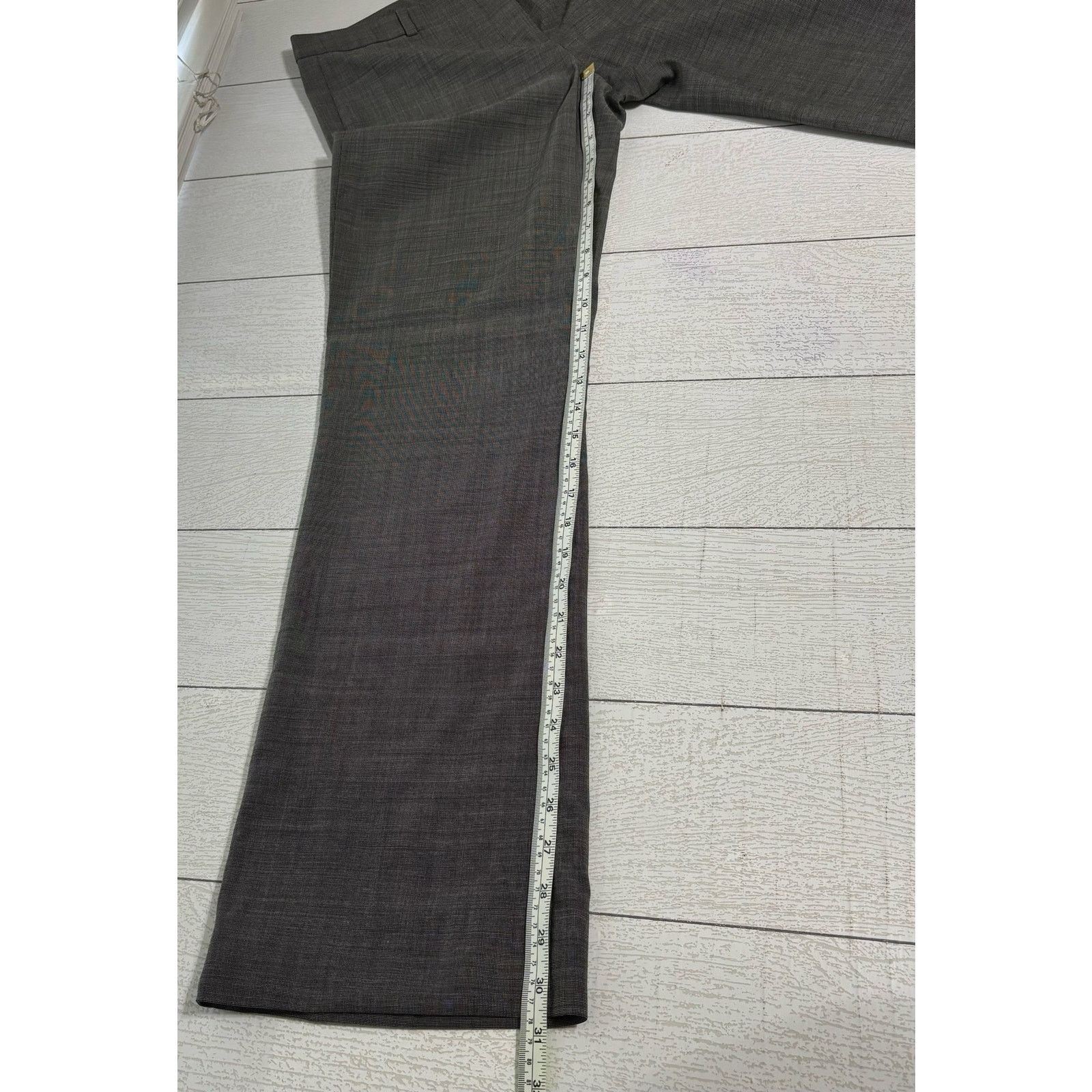Hugo Boss Boss by Hugo Boss Gray Micro Check Dress Pants Size 2 Size 26" / US 2 / IT 38 - 4 Thumbnail