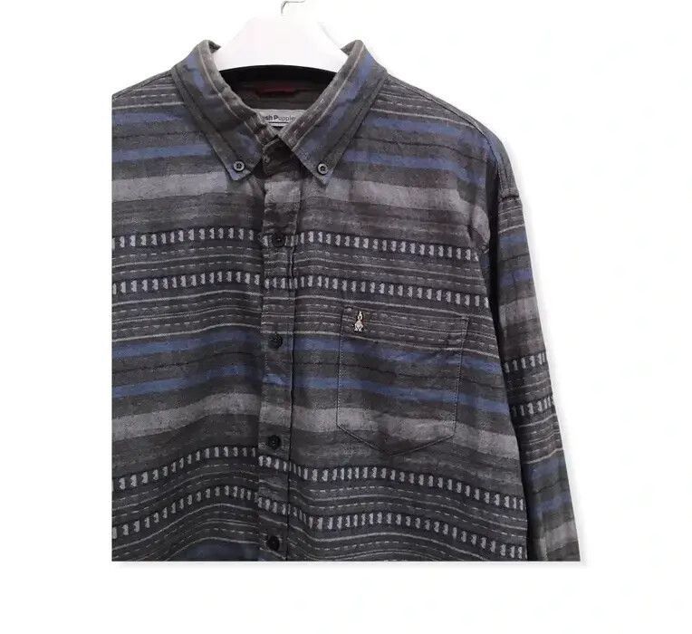 Hush Puppies Hush Puppies Stripe Design Flannel Shirt Size US XL / EU 56 / 4 - 3 Thumbnail
