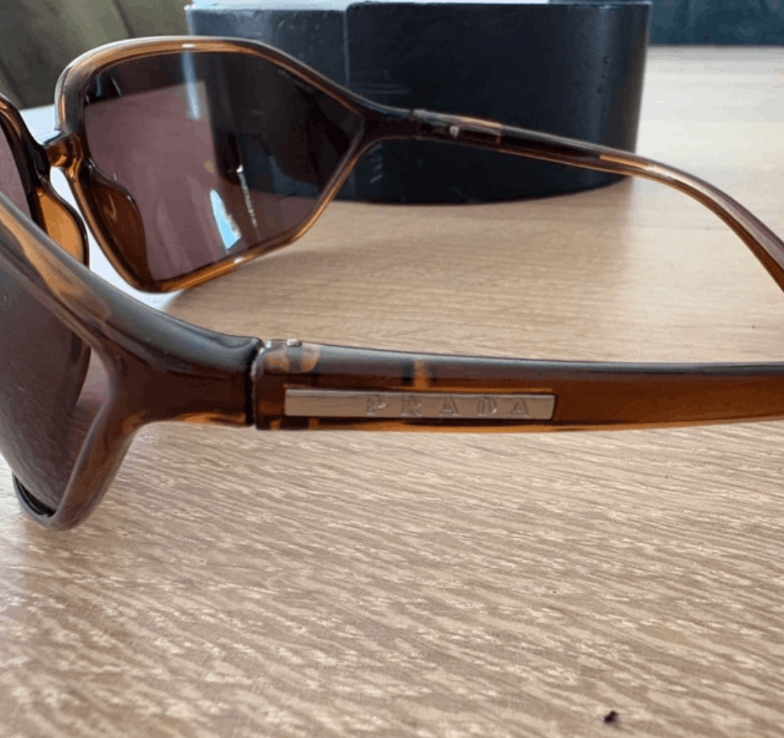 Prada PRADA Sunglasses Wrap Shield Mask Symbole Sport Red Tab Size ONE SIZE - 2 Thumbnail
