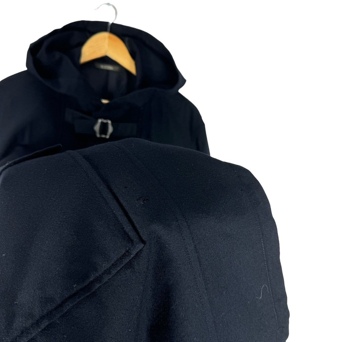 Yohji Yamamoto 🌟80s LQ YOHJI YAMAMOTO HOODIE BONDAGE LONG COAT JACKET Size US L / EU 52-54 / 3 - 4 Thumbnail