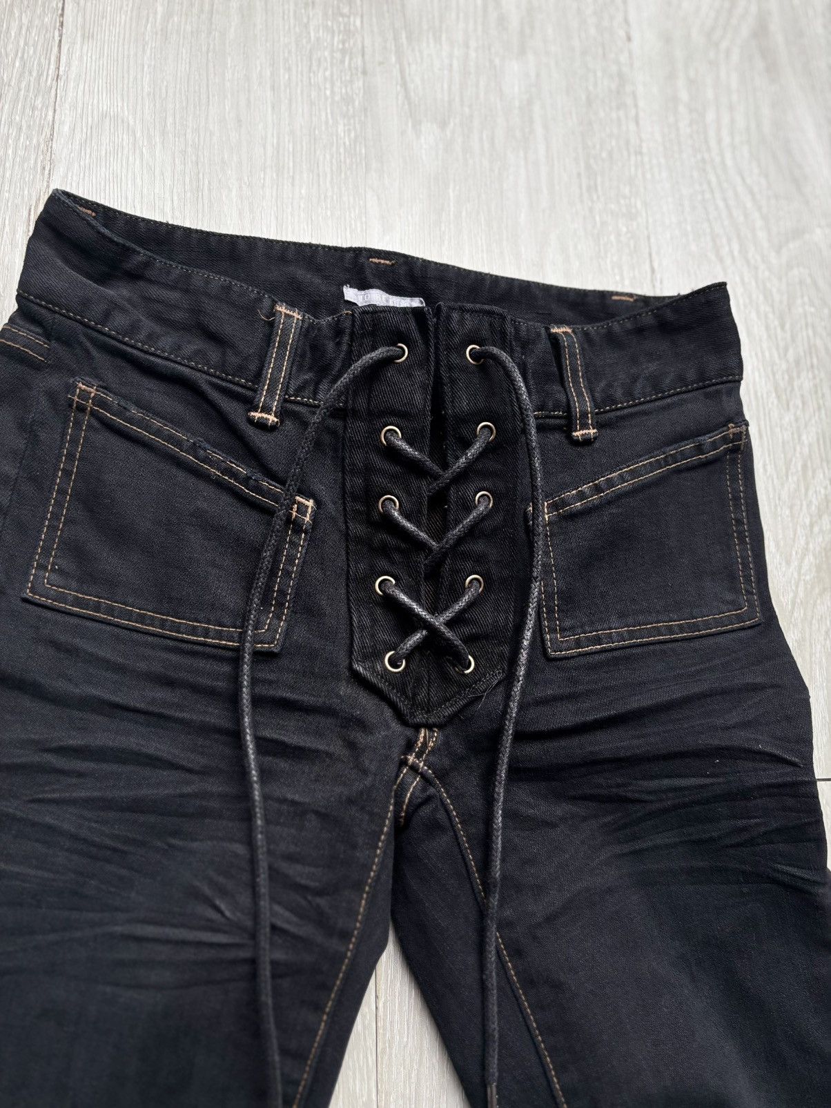 Japanese Brand TOBECHIC lace-up flare jeans Size US 26 / EU 42 - 2 Thumbnail