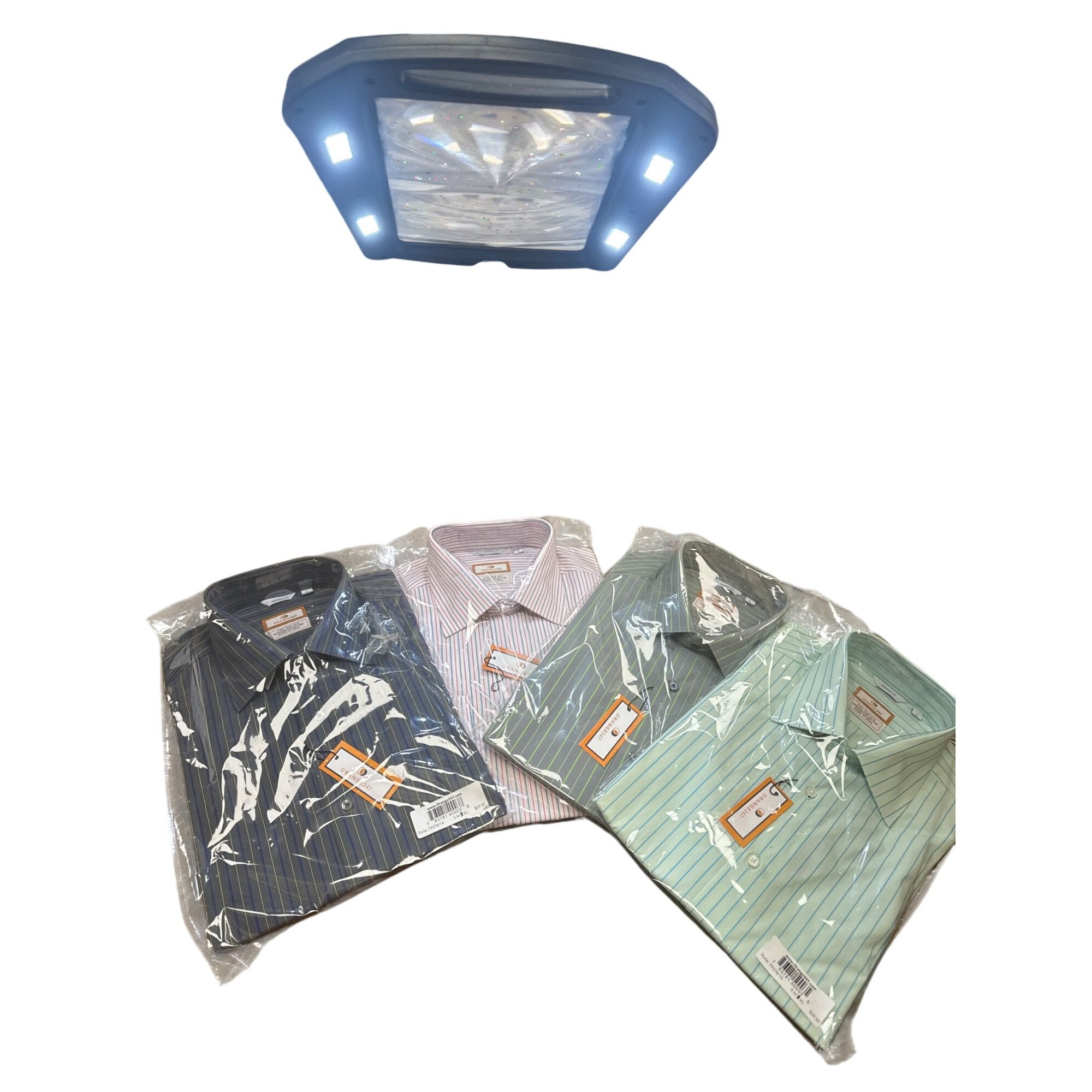 Designer Orange247 Mens Long Sleeve Button-Down Shirt Set Of 4 L 16-1 Size US L / EU 52-54 / 3 - 15 Thumbnail