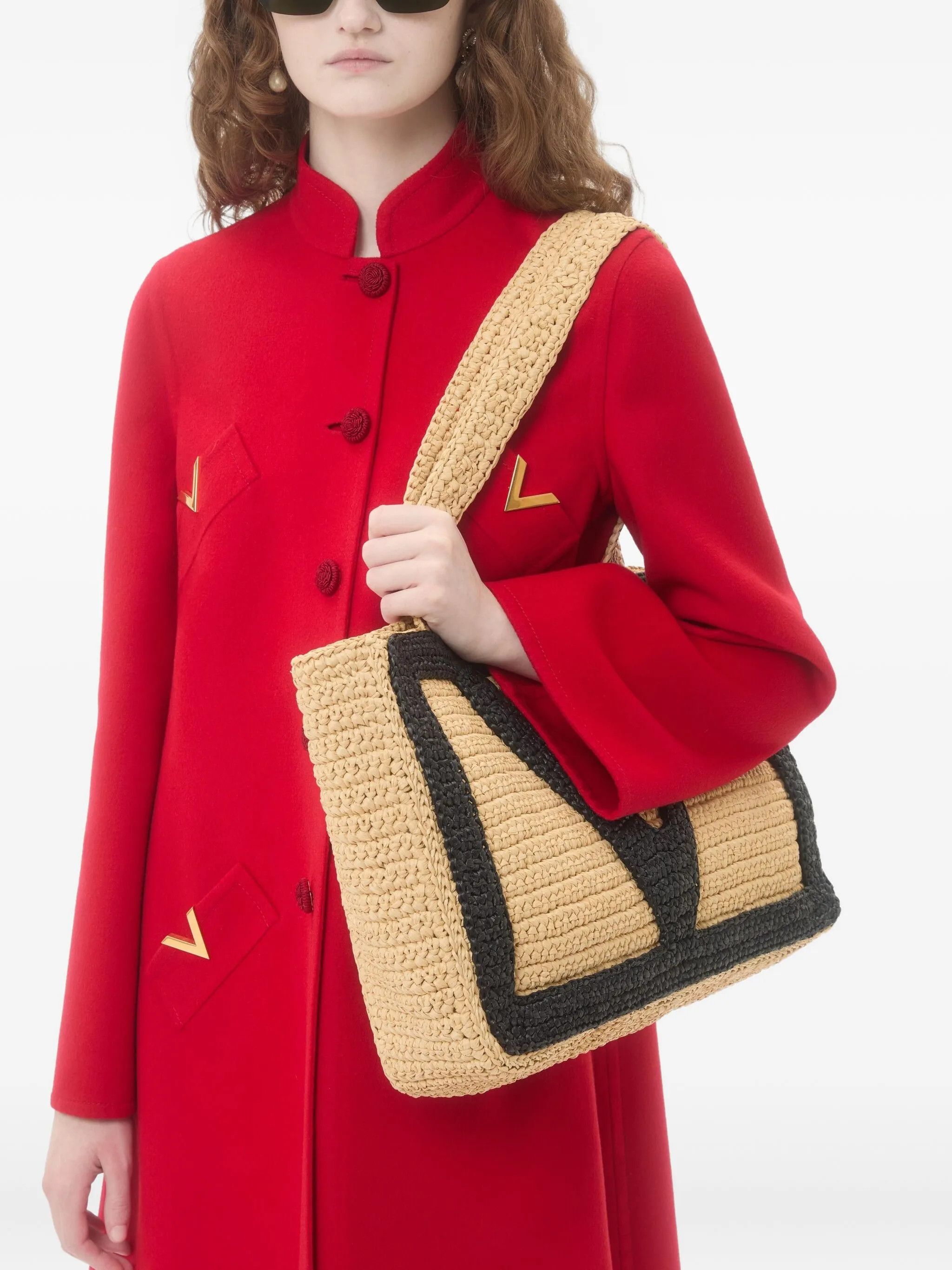 Valentino os11x0826 Size: OS / Large Viva Superstar Raffia Tote Bag Size ONE SIZE - 2 Thumbnail