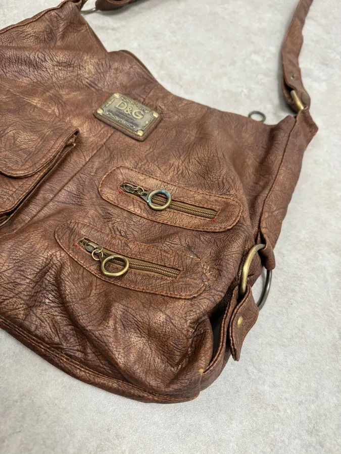 Dolce & Gabbana AW2003 Dolce & Gabbana Brown Leather Shoulder Bag Size ONE SIZE - 4 Thumbnail