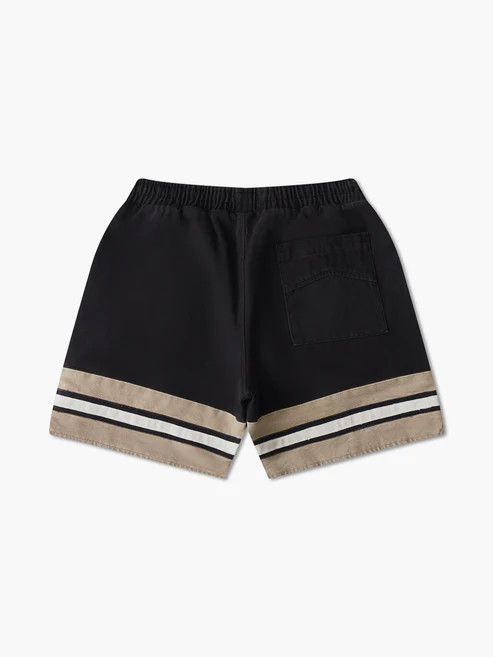 Rhude os11x0124 Embroidered Logo Shorts in Black & Khaki Size US 32 / EU 48 - 2 Thumbnail
