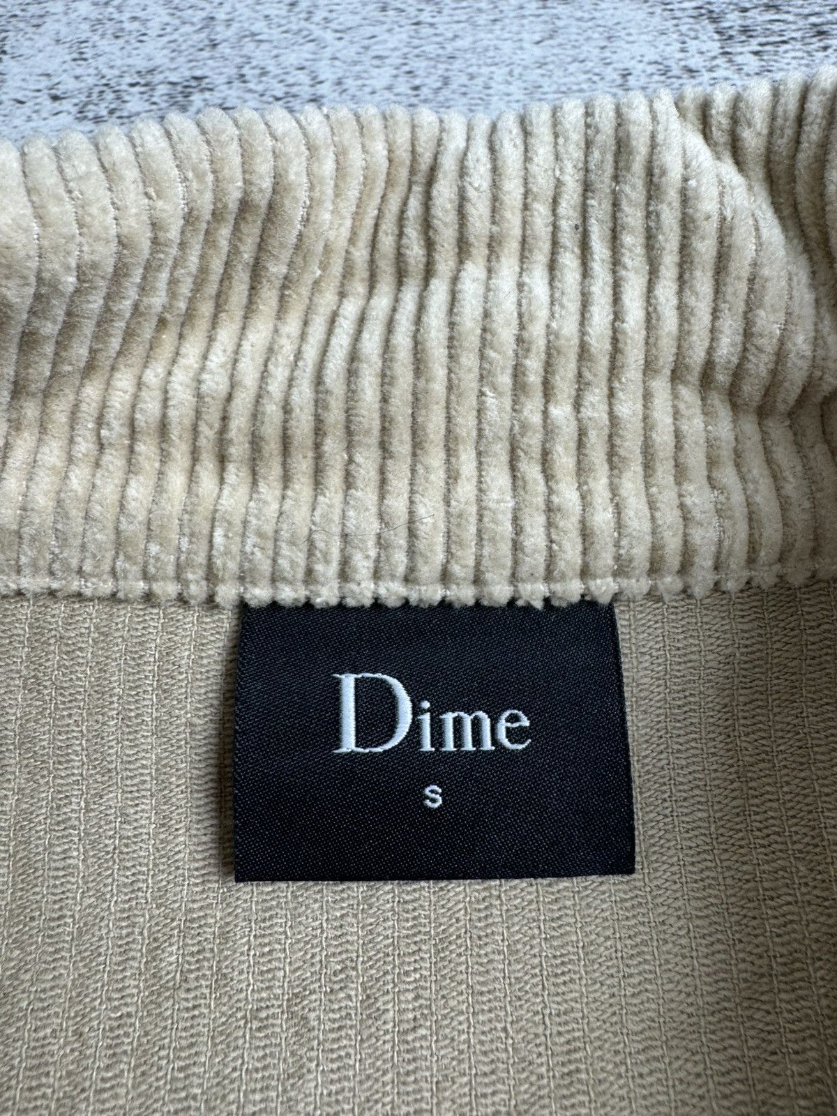Dime Dime Corduroy Velvet Cream Snap Hip Hop Bomber Light Jacket Size US S / EU 44-46 / 1 - 14 Thumbnail