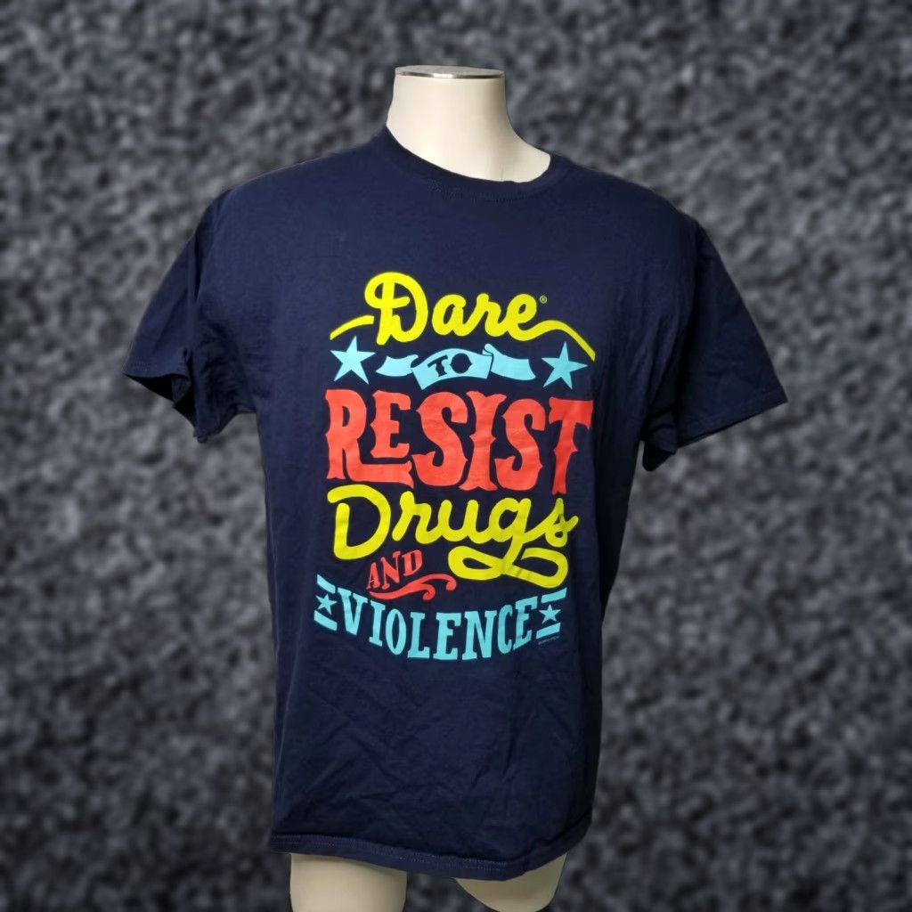Doublet DARE Georgia T-Shirt Men Large Retro Double-Sided American Flag Stripe Short Sleeve Blue 100% Cotton N/A Mens Size US L / EU 52-54 / 3 - 1 Thumbnail
