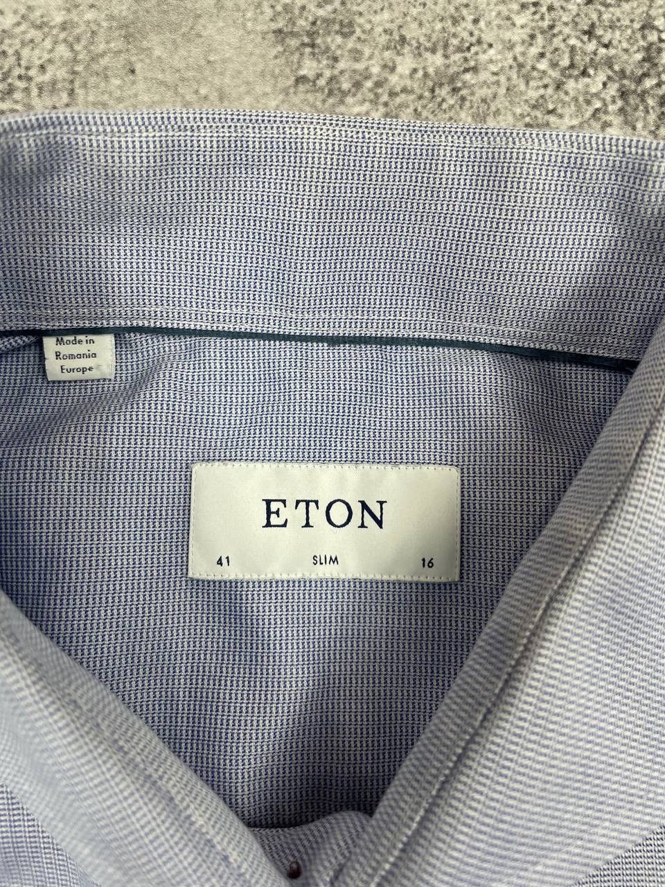 Eton Eton Men Cotton Dress Shirt Formal Classic Button Up Blue Size US M / EU 48-50 / 2 - 4 Thumbnail