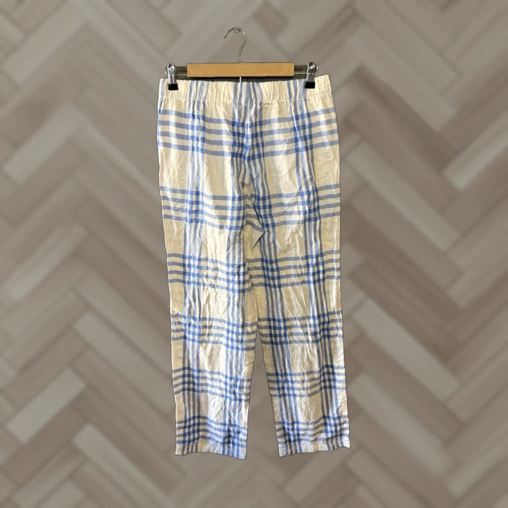 Lands' End Lands' End Womens Lounge Pants Yellow Plaid Drawstring Size S Size 28" / US 6 / IT 42 - 1 Thumbnail