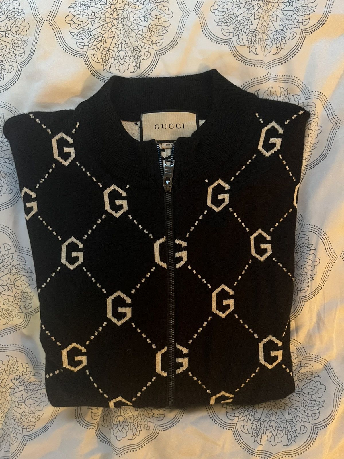 Gucci Gucci GG Jacquard Black Logo Sweatshirt Size US L / EU 52-54 / 3 - 4 Thumbnail