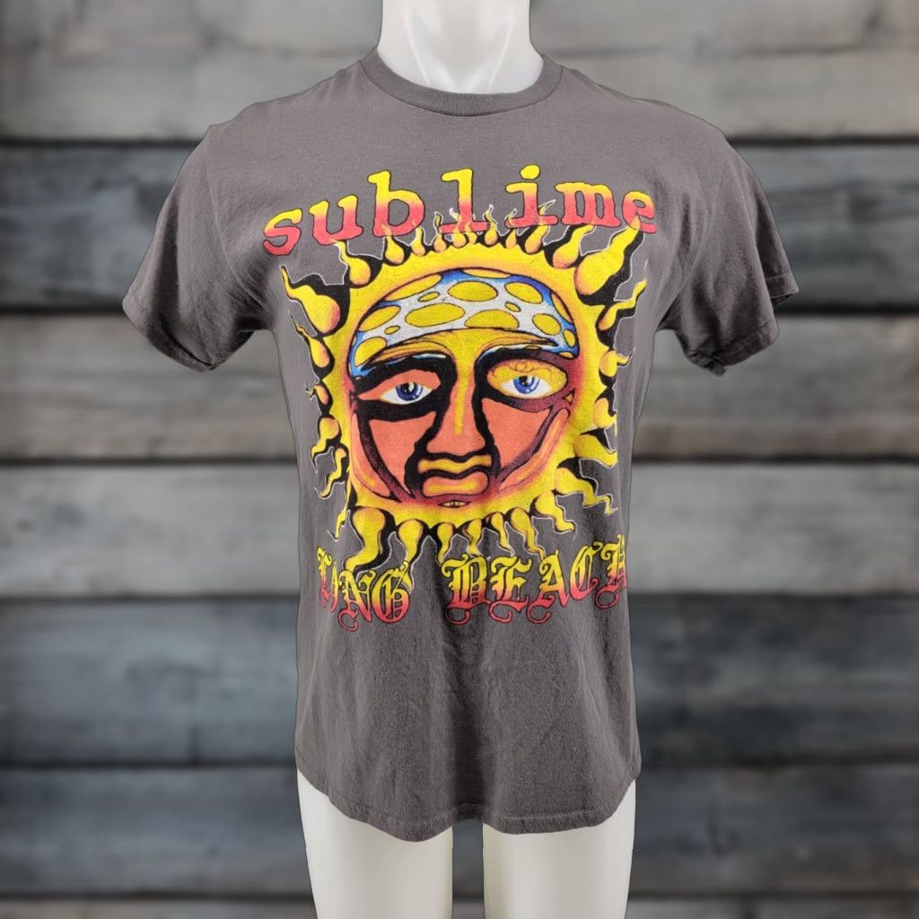 ASH VINTAGE Sublime Long Beach Shirt Mens Medium Ash Gray 100% Cotton Graphic Tee Size US M / EU 48-50 / 2 - 1 Thumbnail