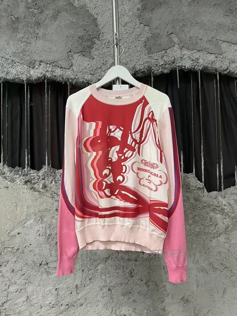 Hermes Hermes Silk Patchwork Knit Long Sleeve Size XS / US 0-2 / IT 36-38 - 1 Thumbnail