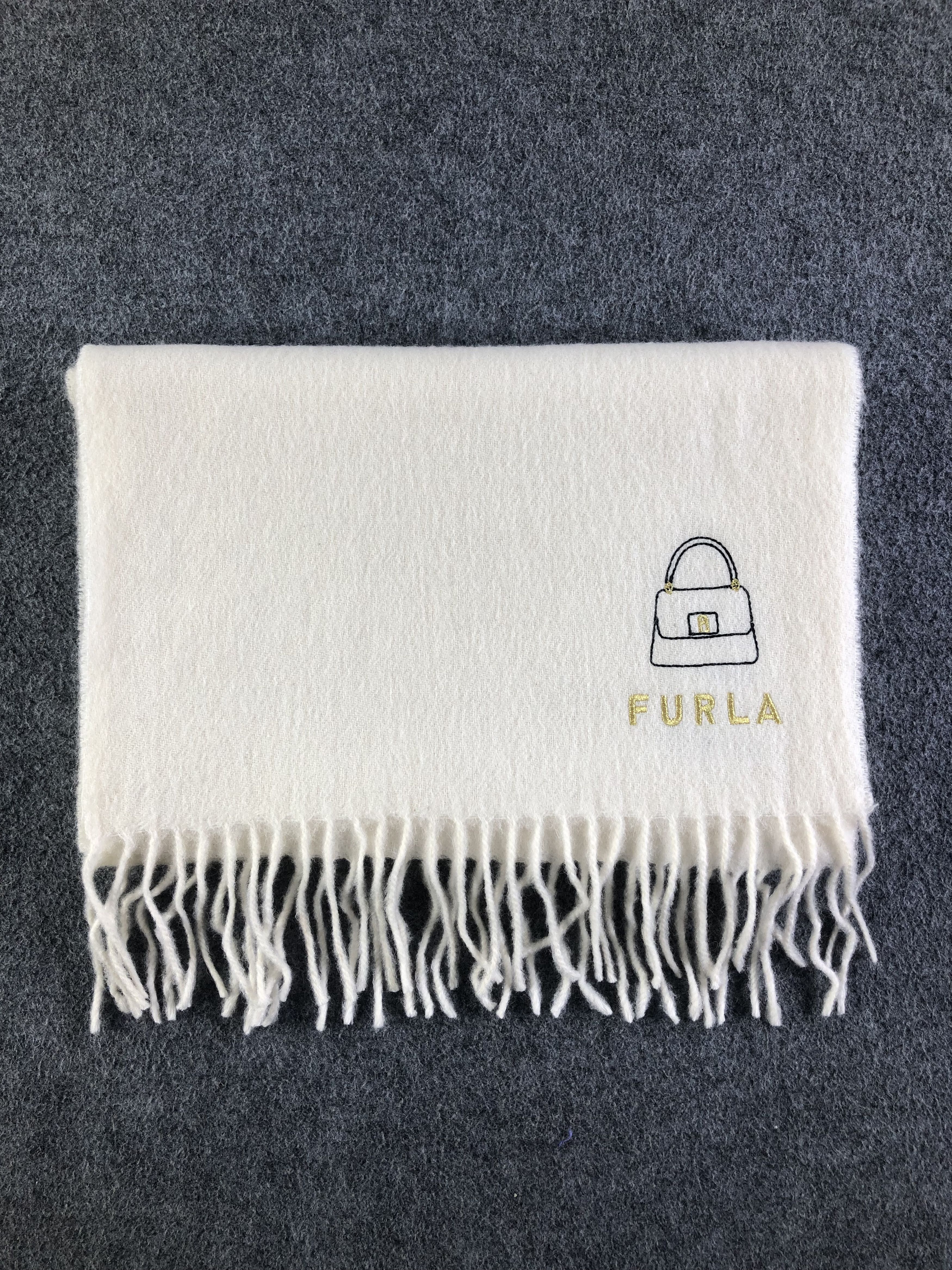 Furla × Vintage Furla Cashmere Scarf / Muffler / Neckwear SS1259 Size ONE SIZE - 7 Thumbnail