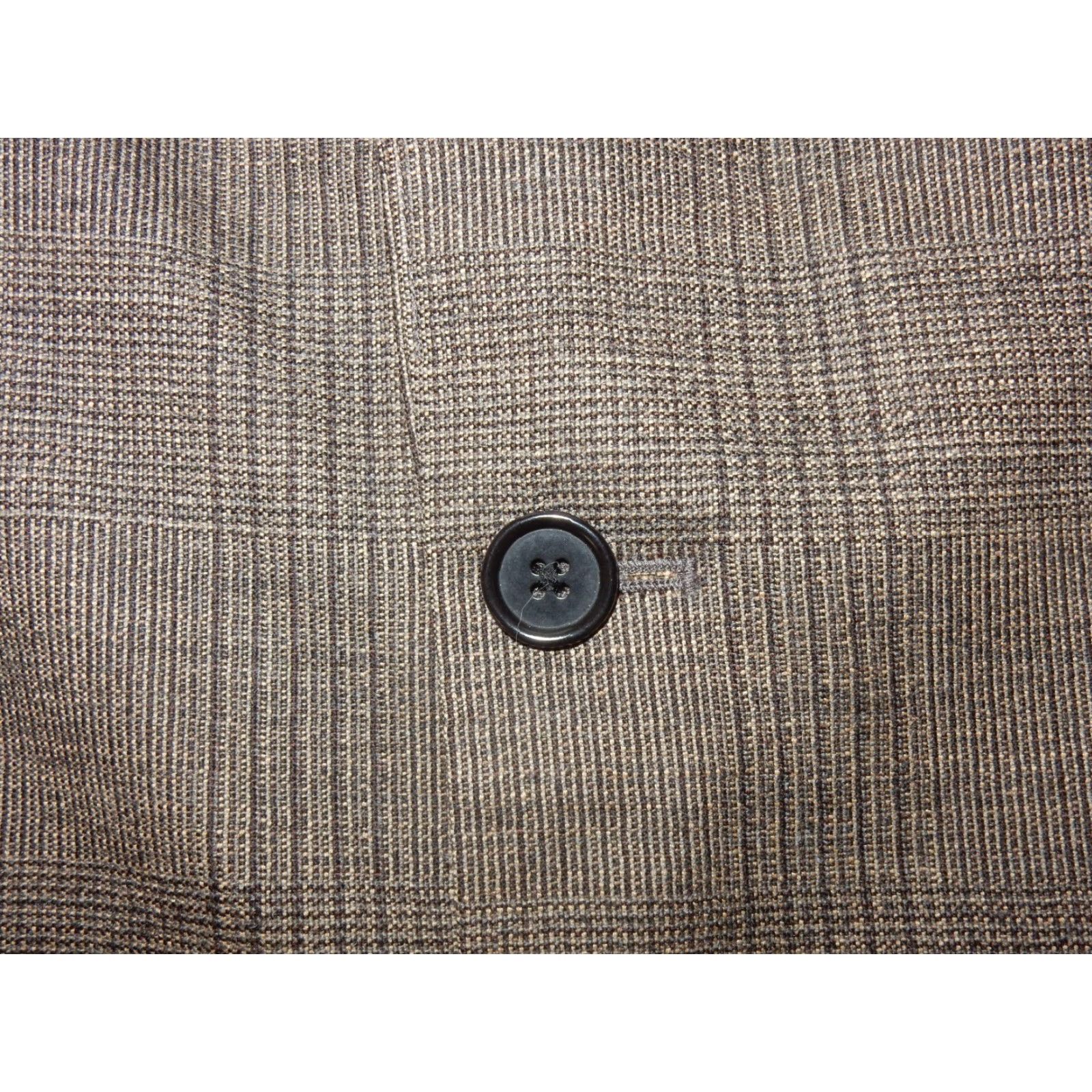 Juicy Couture Juicy Couture Blazer Sport Coat Jacket 40 Brown Wool Plaid Men Mens Size 40 Blazer Coat 98% Wool 2% Spandex Dirty English Size 40R - 4 Thumbnail
