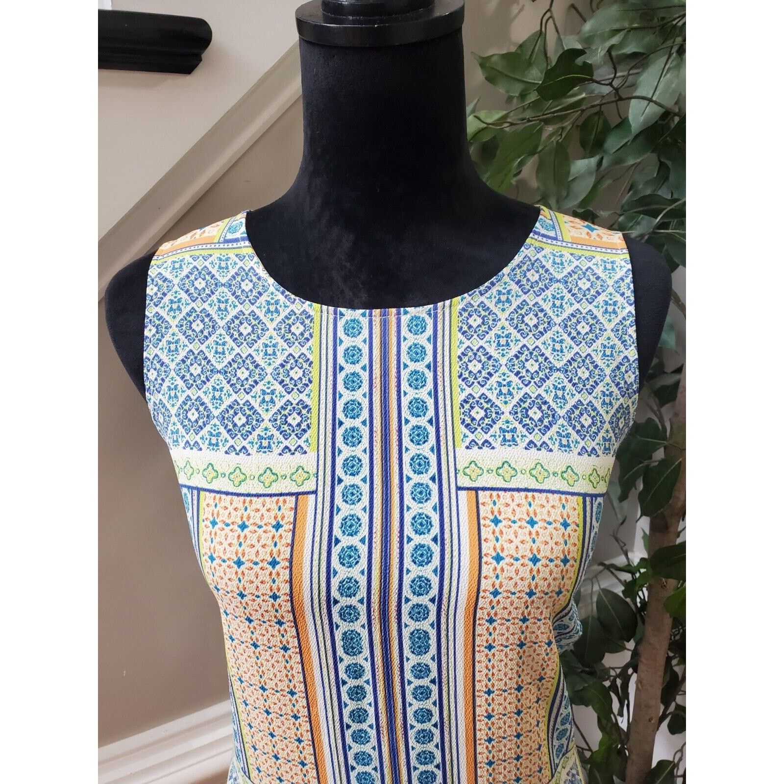 Other Rose + Olive Polyester Round Neck Sleeveless Top Blouse M Size M / US 6-8 / IT 42-44 - 4 Thumbnail