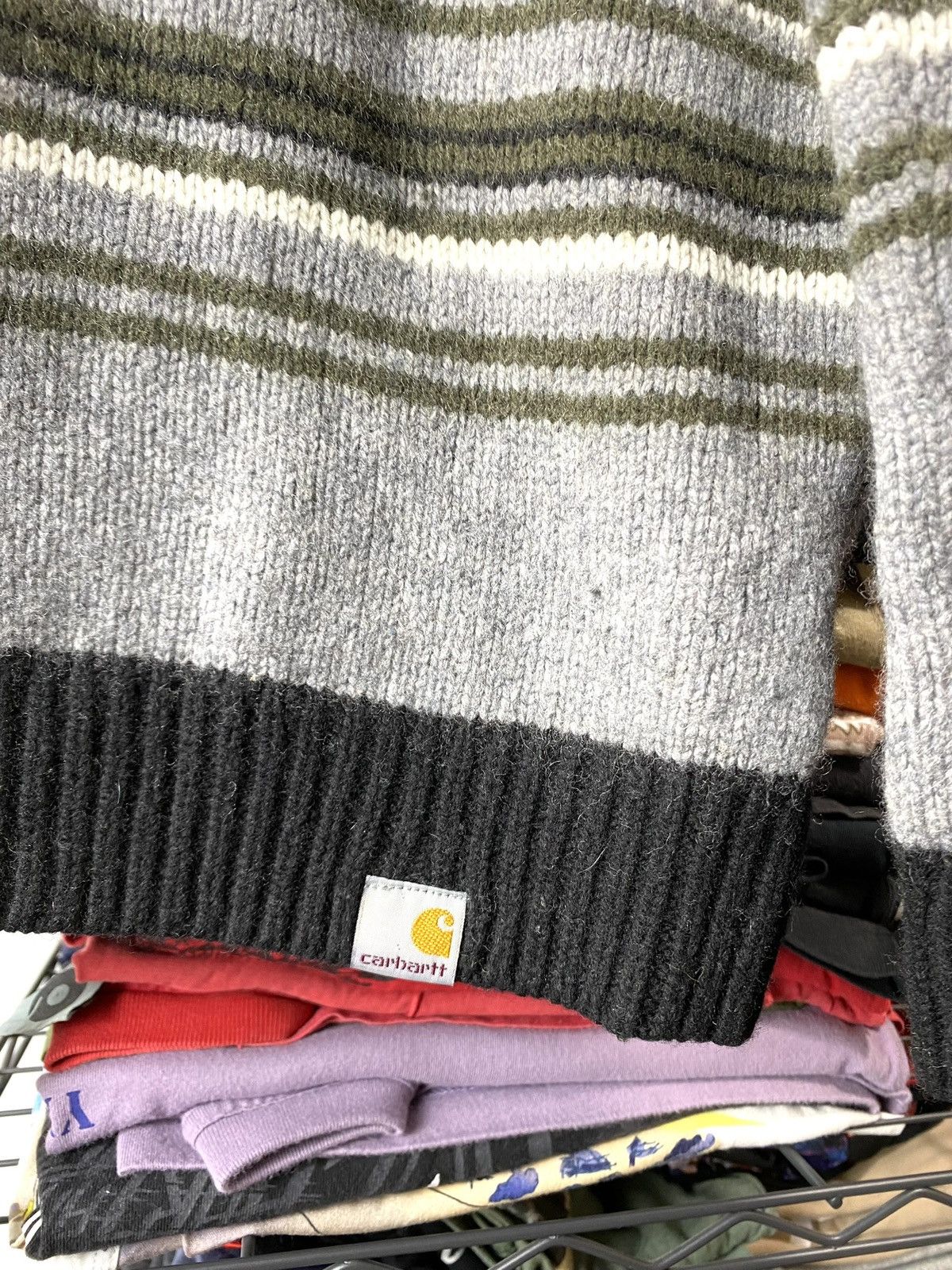 Carhartt Carhartt WIP Striped Sweater Knit Wool Size US M / EU 48-50 / 2 - 4 Thumbnail