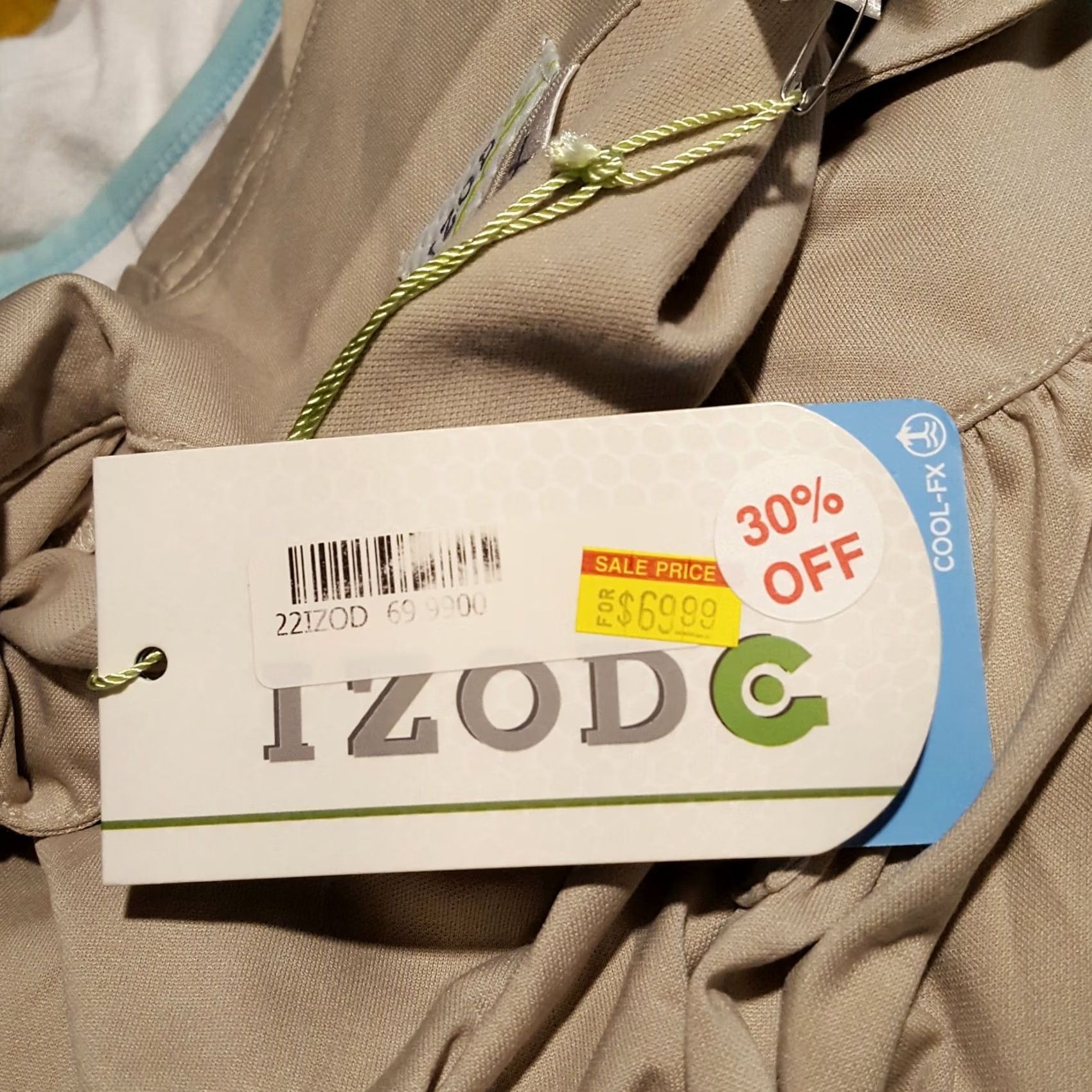 Izod VINTAGE IZOD Golf Tennis Polo Shirt Women's Size M Beige Pleated Cap Sleeve Long Sleeve Size M / US 6-8 / IT 42-44 - 6 Thumbnail