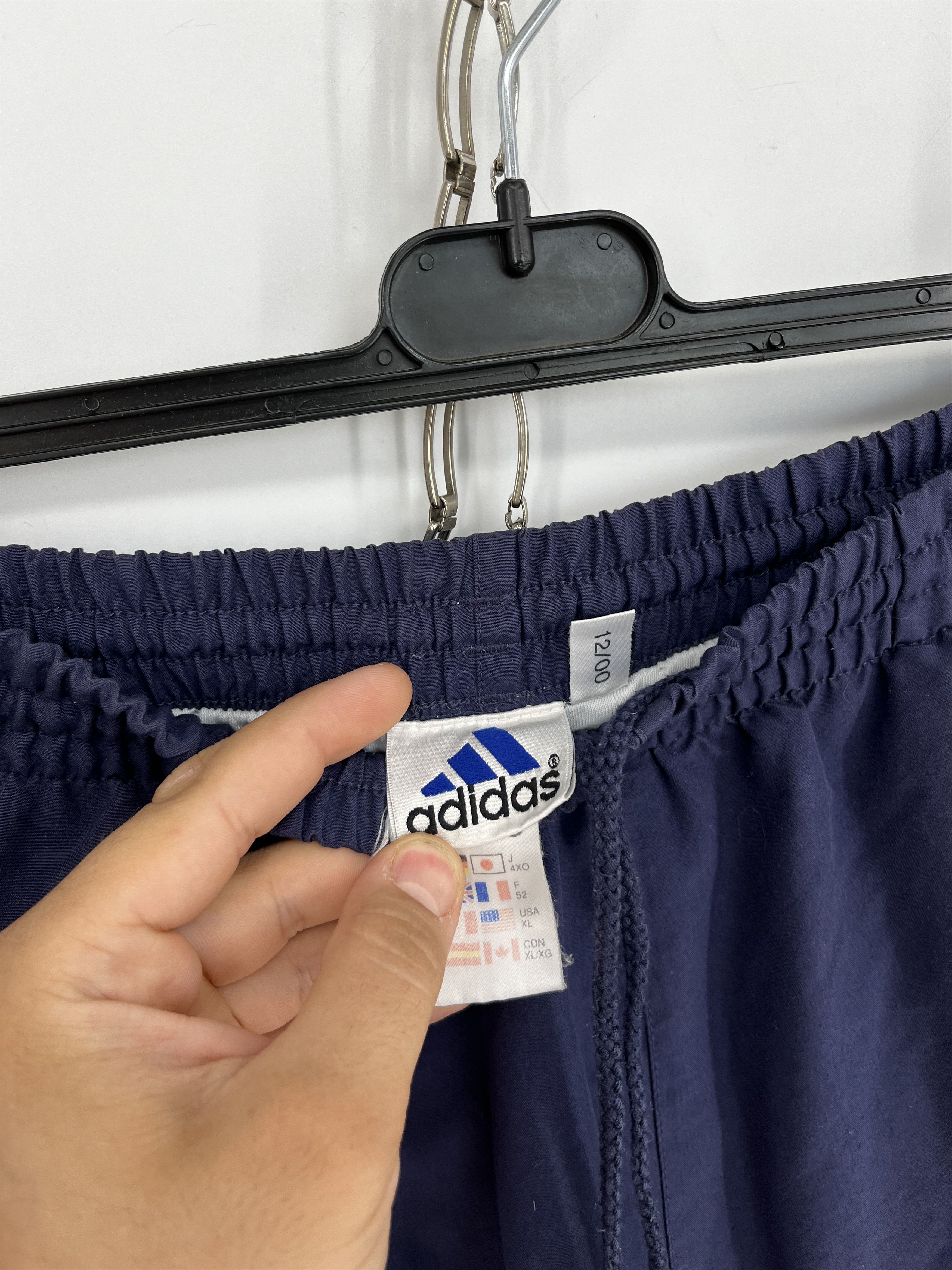 Adidas × Vintage 90s Vintage Adidas Black Nylon Mini Logo Shorts Travis Style Size US 36 / EU 52 - 8 Thumbnail