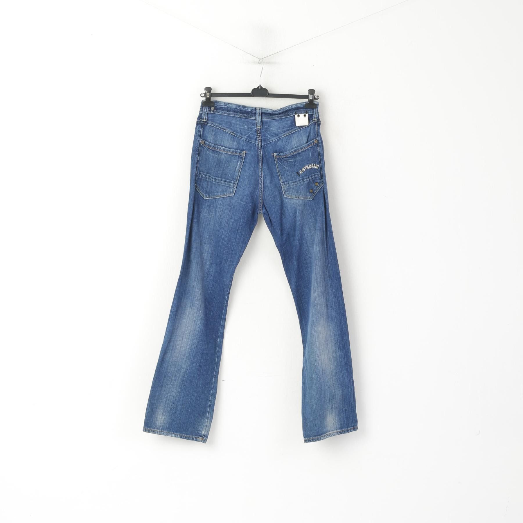 G-Star G-Star Raw Men 32 Jeans Trousers Blue Denim Cotton 2948 Size US 32 / EU 48 - 8 Thumbnail