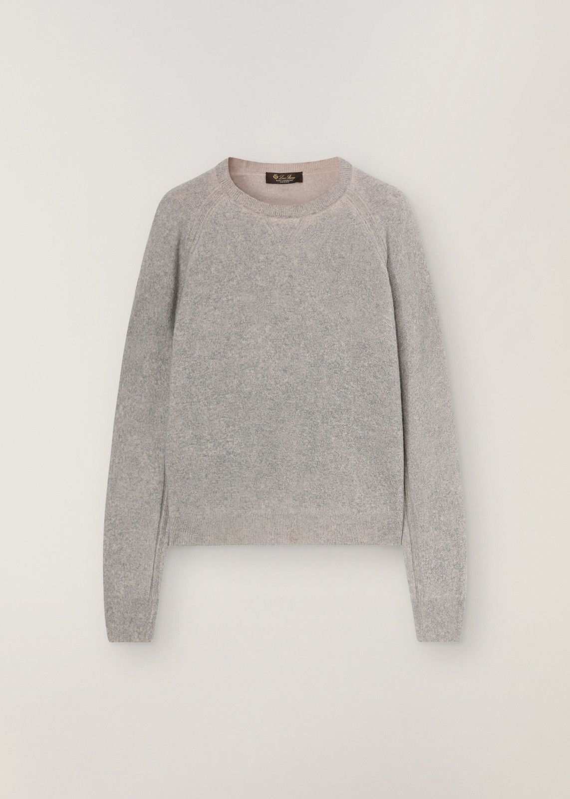 Loro Piana o1srvl11e0125 Merano Cashmere Crewneck Sweater in Grey Size S / US 4 / IT 40 - 1 Thumbnail