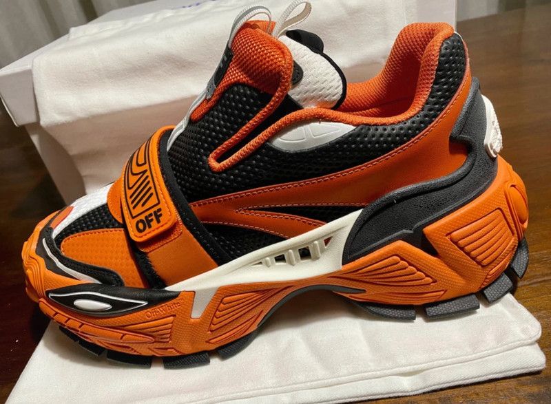 Off-White Off-White Glove Slip On Orange / Black Sneakers Size US 9 / EU 42 - 15 Thumbnail