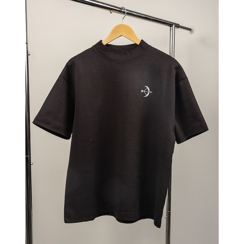 Other Oversized Boxy Tee Black Mock Neck Heavyweight S Size US S / EU 44-46 / 1 - 1 Thumbnail
