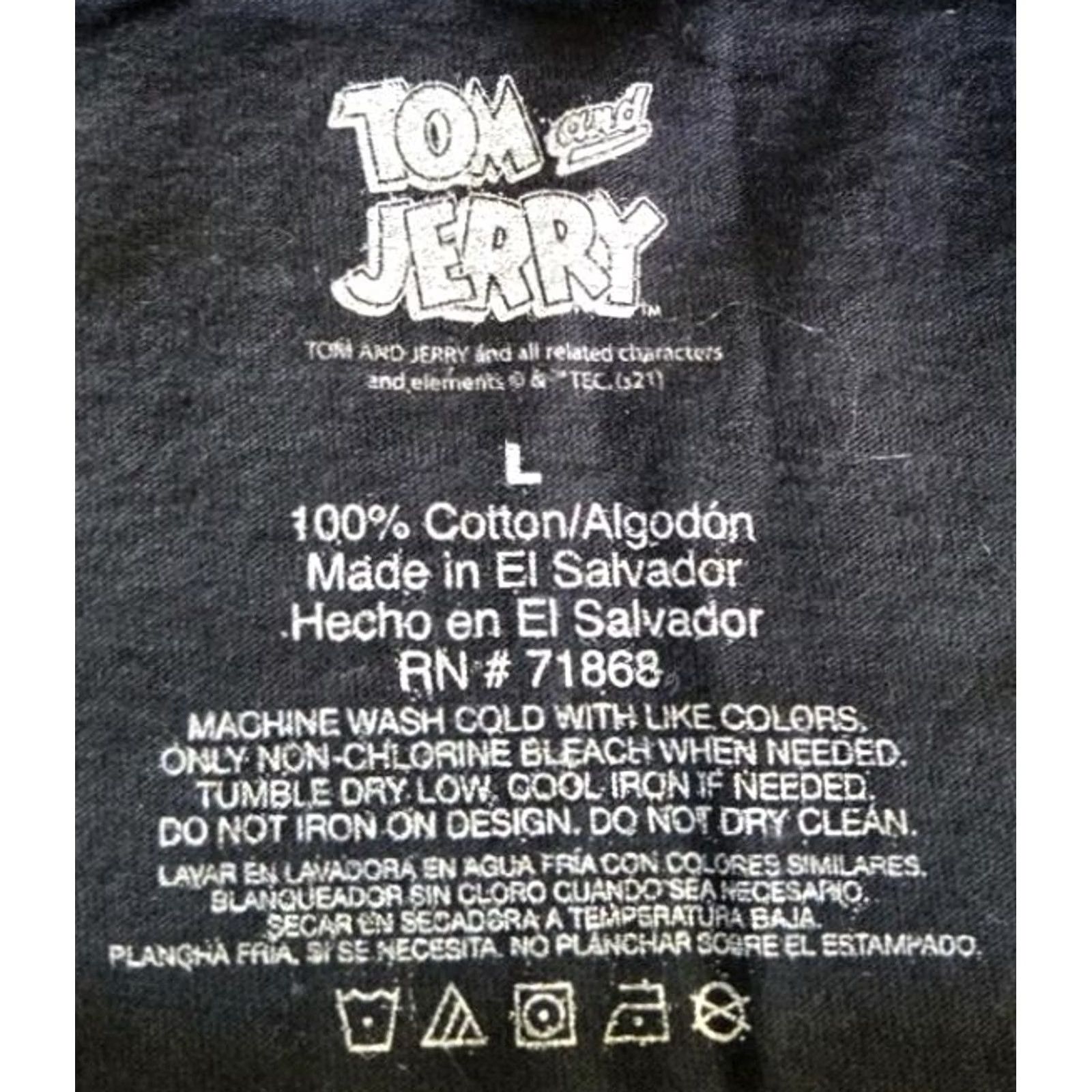 Doublet Tom and Jerry Black T-Shirt L Regular Crew Neck Short Sleeve Double Sided Graphics Cotton Mens Size US L / EU 52-54 / 3 - 5 Thumbnail