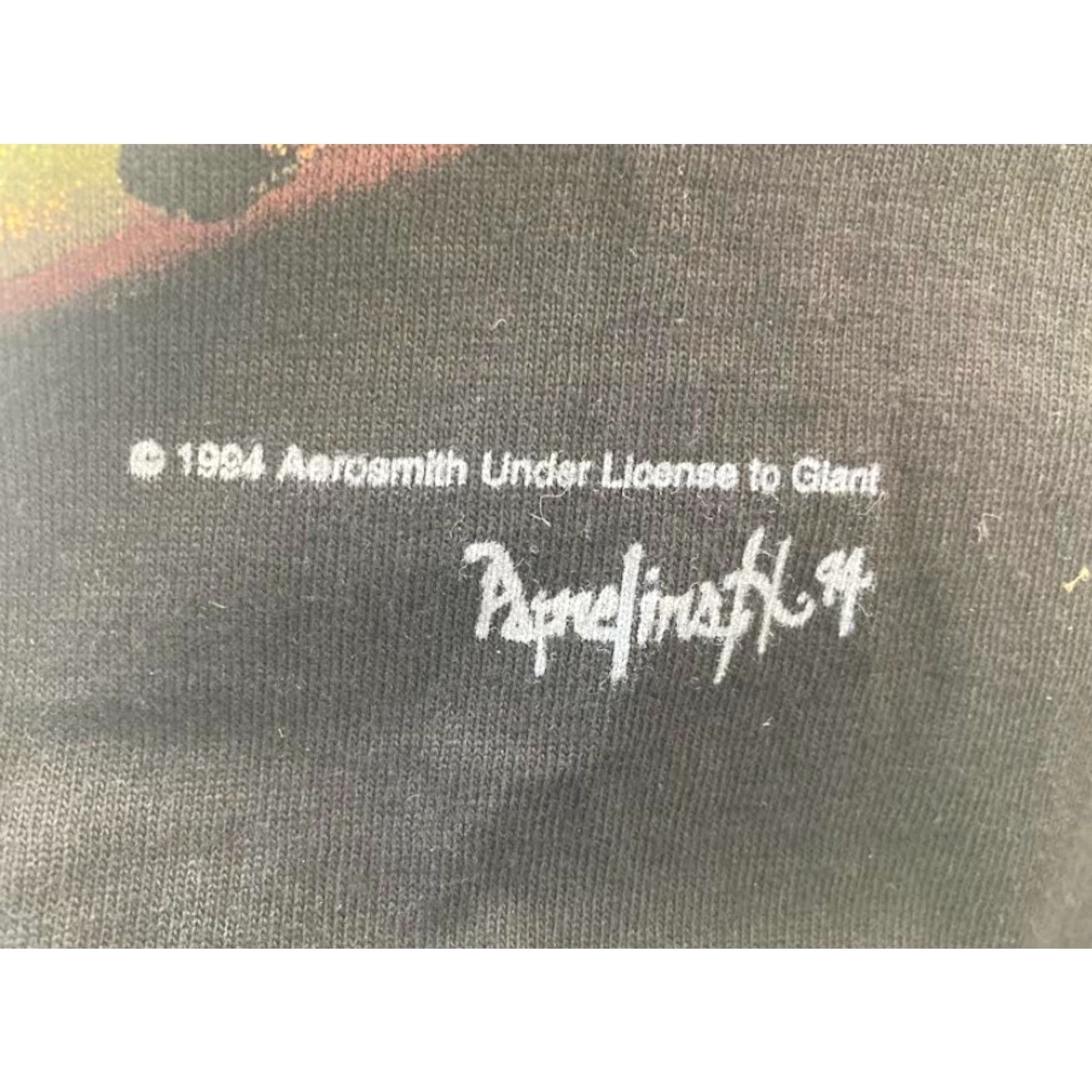 Tultex VTG Mens 90s Black Aerosmith Get A Grip 1994 Tour TShirt Sz L Band T-shirt Giant Size US L / EU 52-54 / 3 - 7 Thumbnail