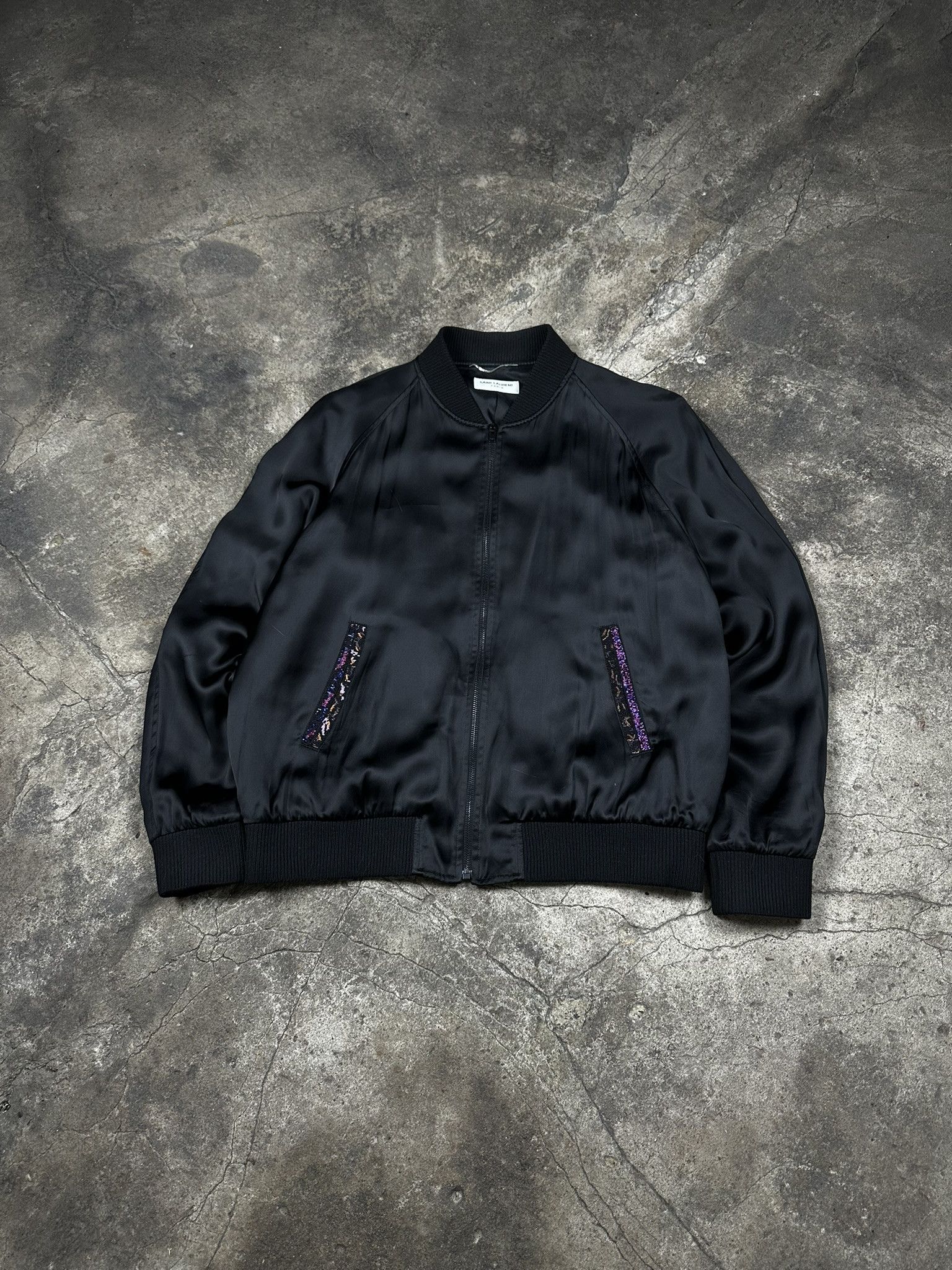 Saint Laurent Paris Saint Laurent Paris Teddy Satin Bomber Jacket Size US L / EU 52-54 / 3 - 2 Thumbnail