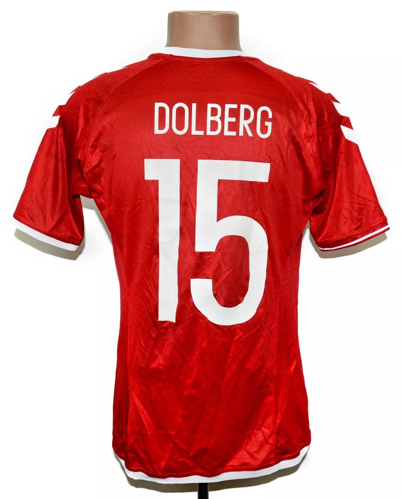 Hummel DENMARK 2017/2018 HOME FOOTBALL SHIRT HUMMEL #15 DOLBERG M Size US M / EU 48-50 / 2 - 1 Thumbnail