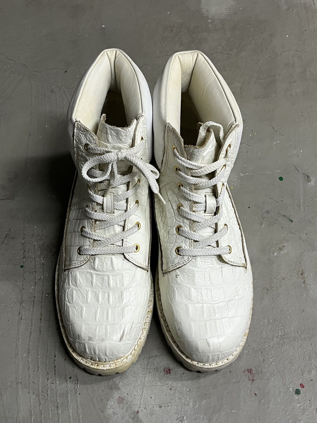 14th Addiction Juvenile Delinquent Balenciaga Style Crocodile Leather Boots Size US 9.5 / EU 42-43 - 3 Thumbnail