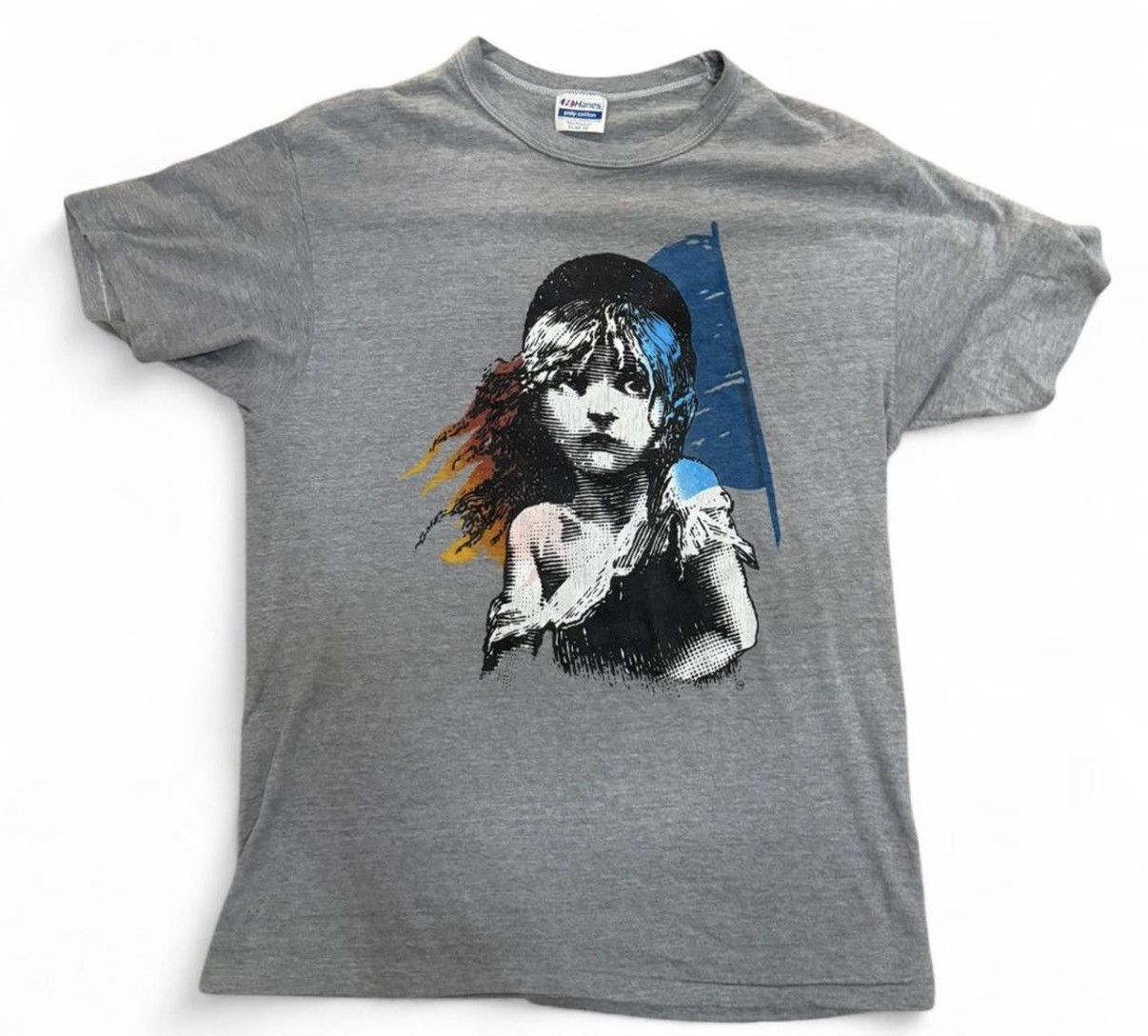 Hanes Les Miserables Gray Single Stitch Broadway Graphic T-Shirt Size US L / EU 52-54 / 3 - 1 Thumbnail