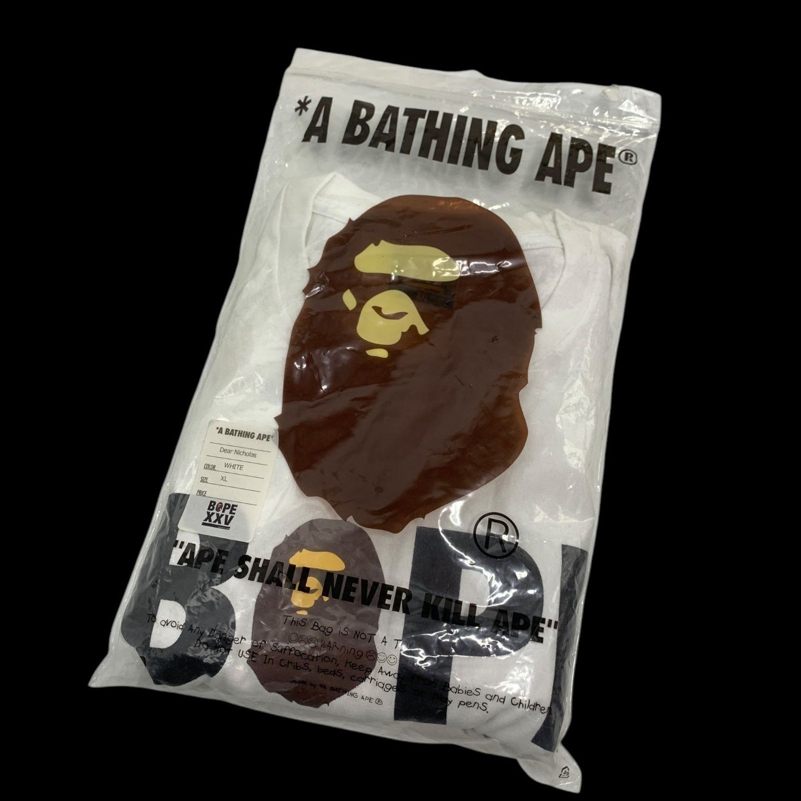 Bape XXV 25th Anniversary Logo / Hiragana Tee (White) Size US XL / EU 56 / 4 - 5 Thumbnail